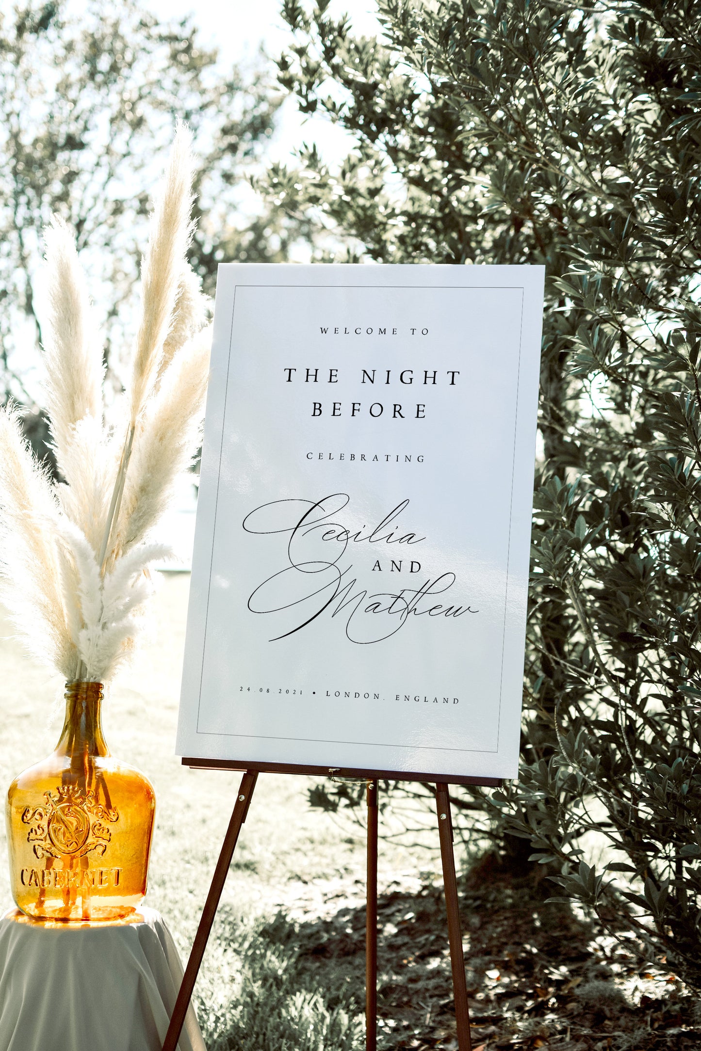 Cecilia Rehearsal Dinner Welcome Sign Template