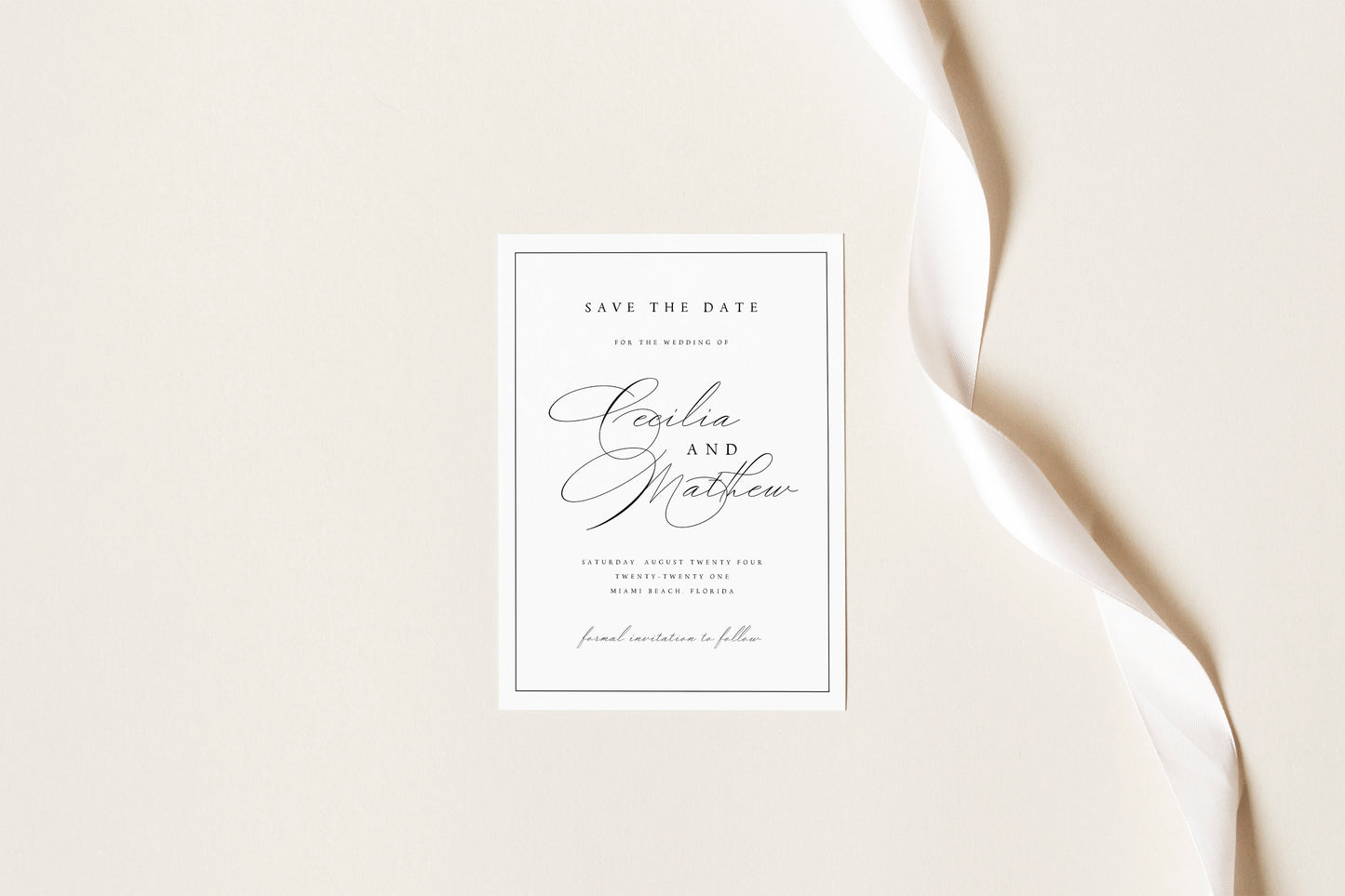 Cecilia Elegant Save The Date Template