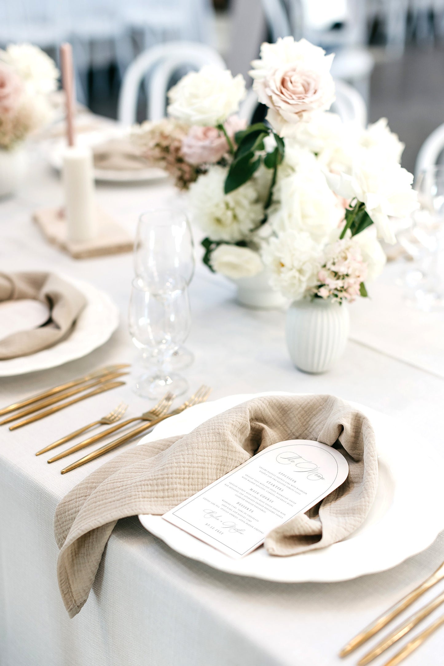 Cecilia ARCHED Wedding Menu Template