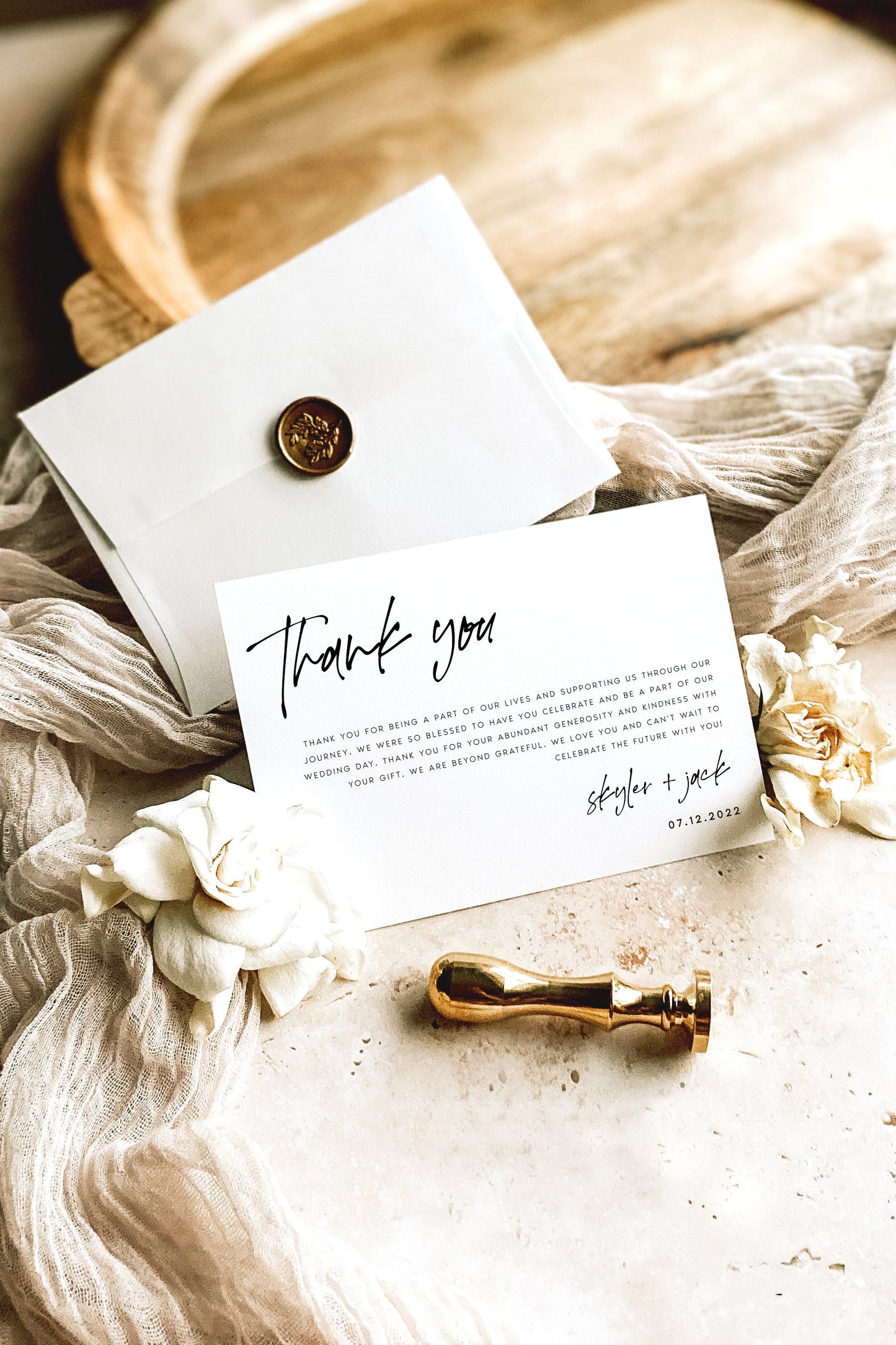 Skyler Minimalist Thank You Card Template