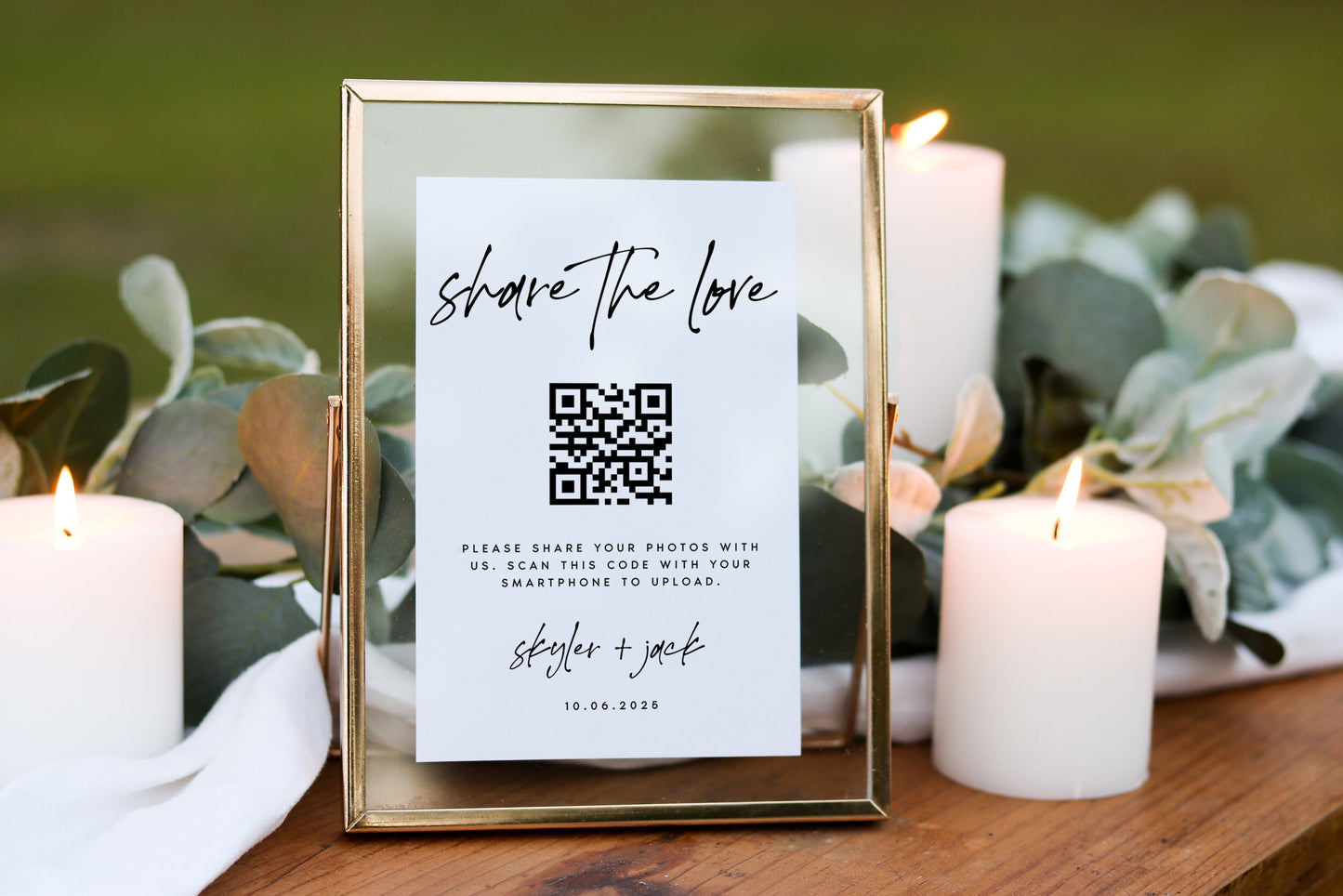 Skyler Share the Love QR Code Sign Template