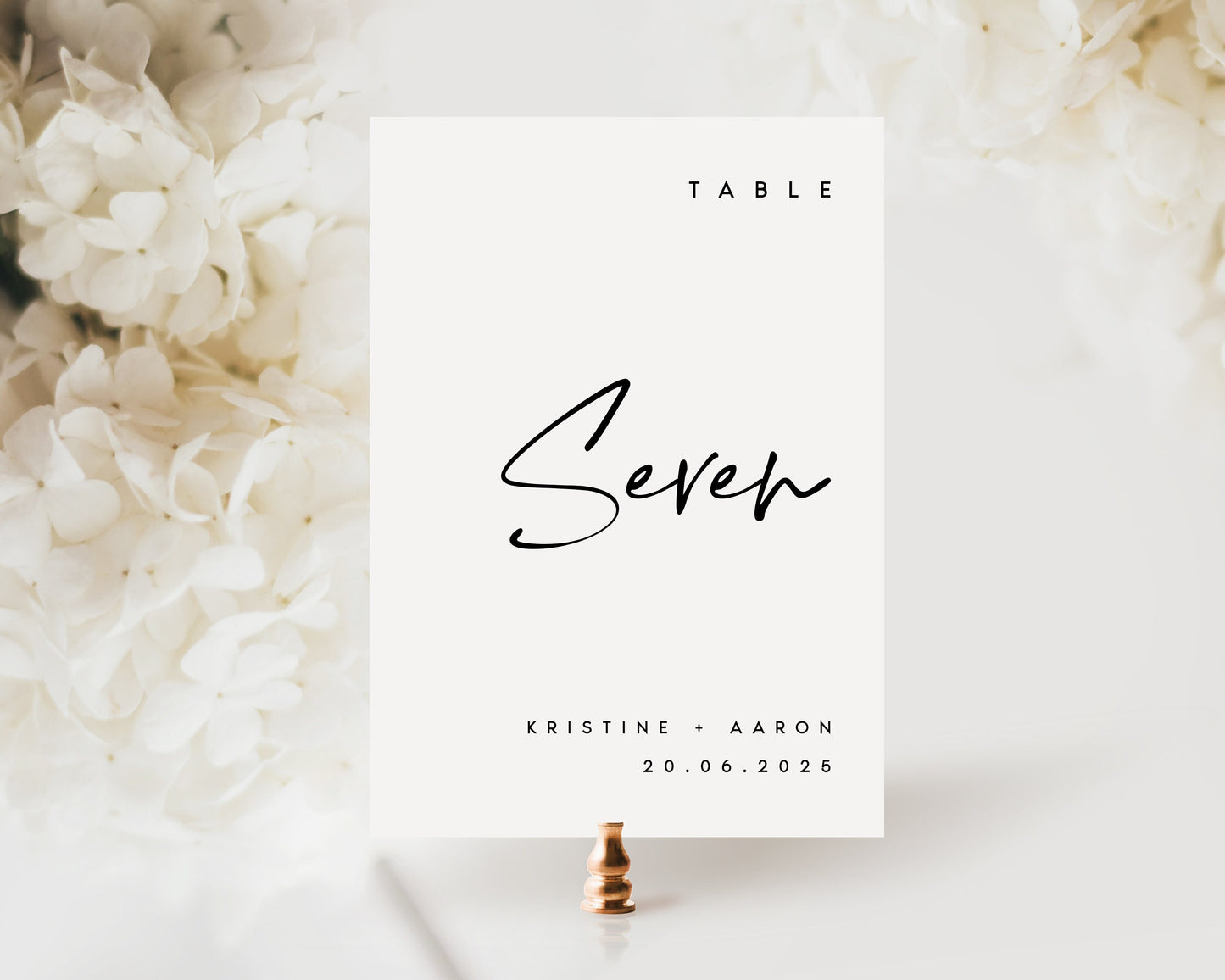 Skyler Modern Wedding Table Number Template