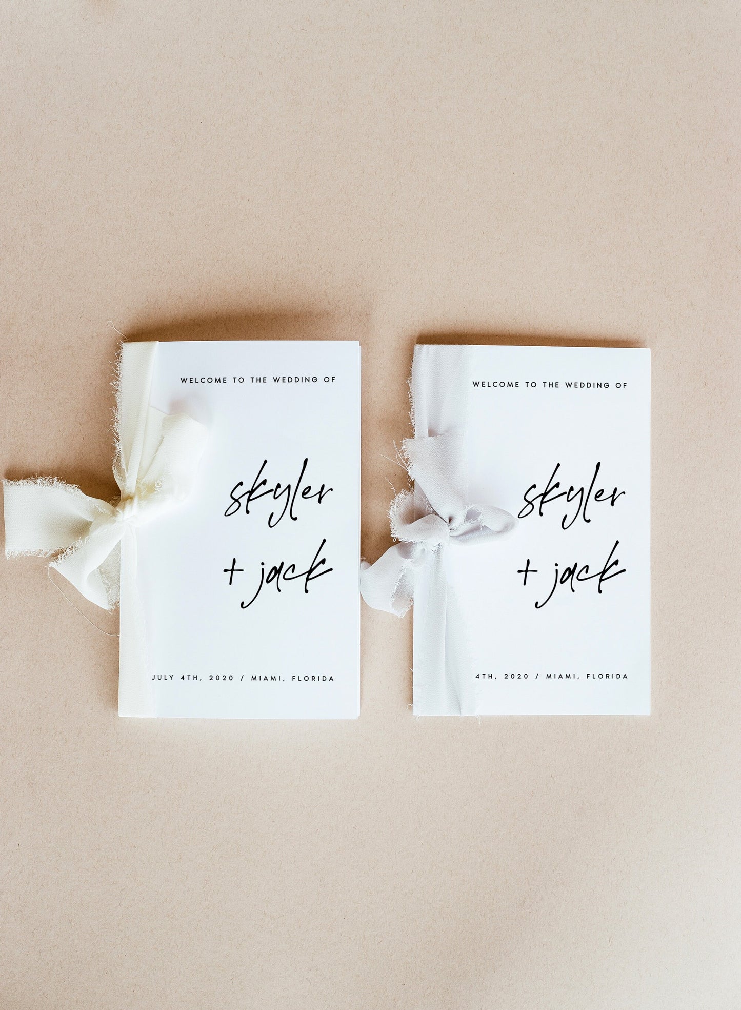 Skyler Modern Wedding Program Template