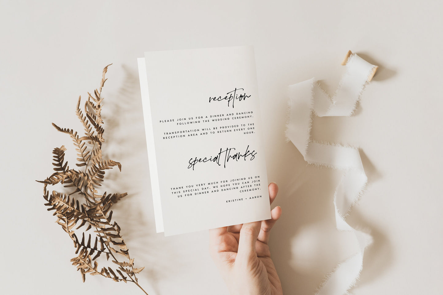 Skyler Modern Wedding Program Template