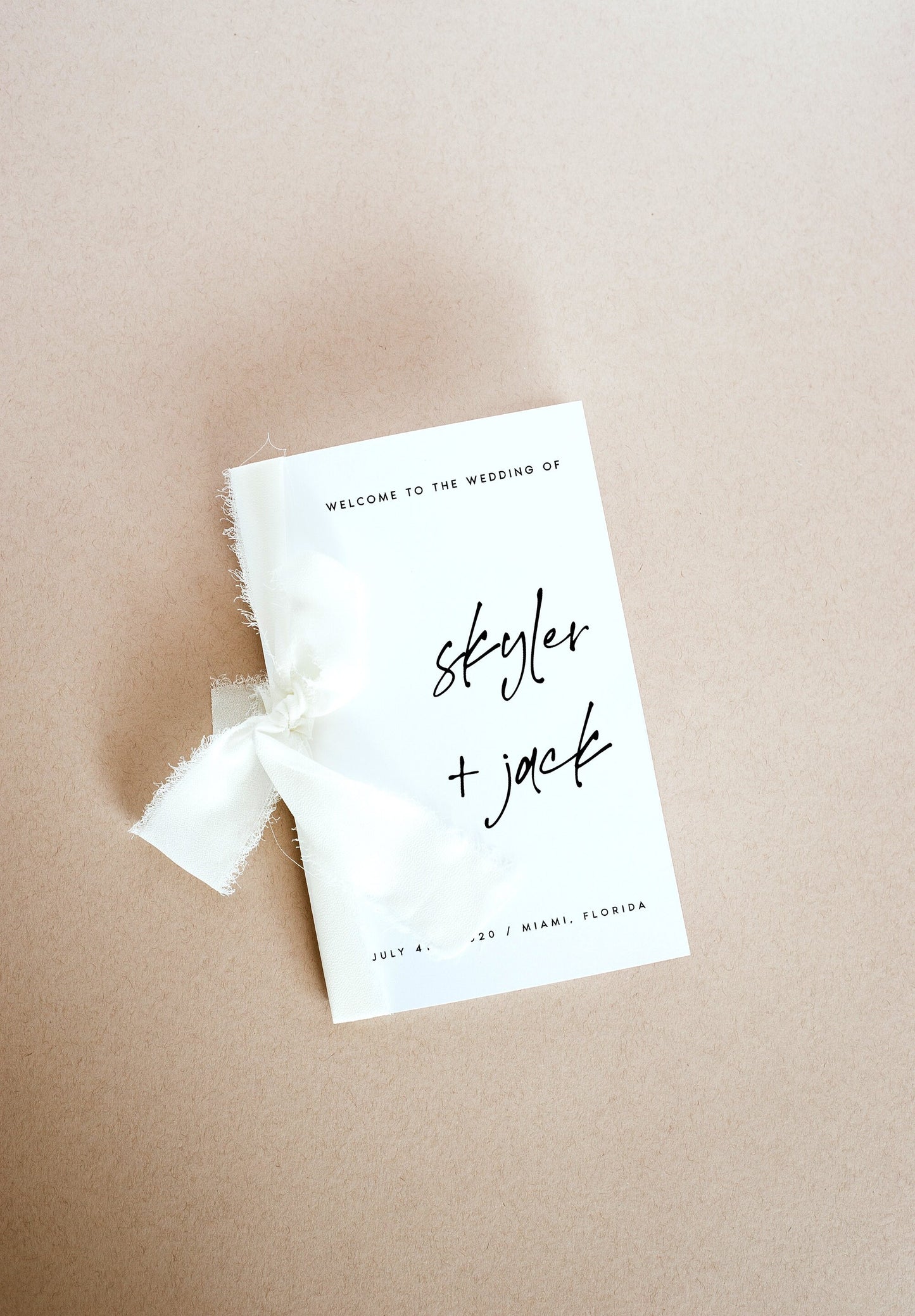 Skyler Modern Wedding Program Template