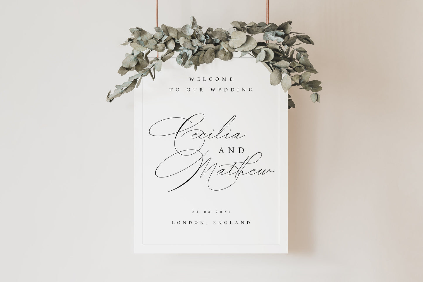 Cecilia Classic Wedding Welcome Sign Template