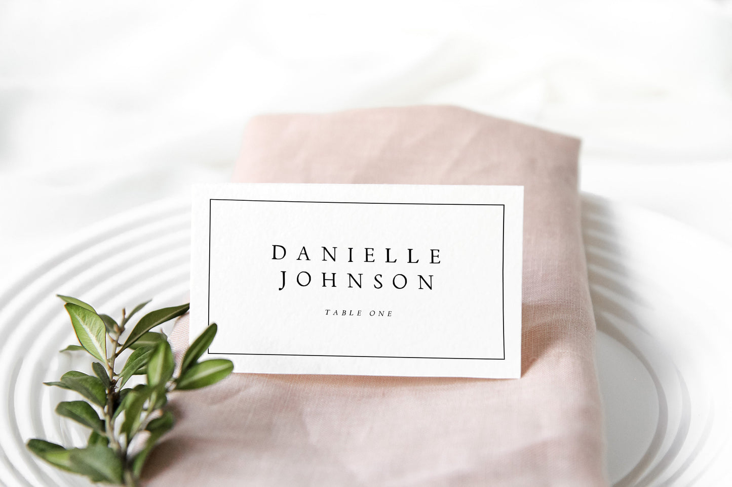 Danielle Modern Wedding Escort Card Template
