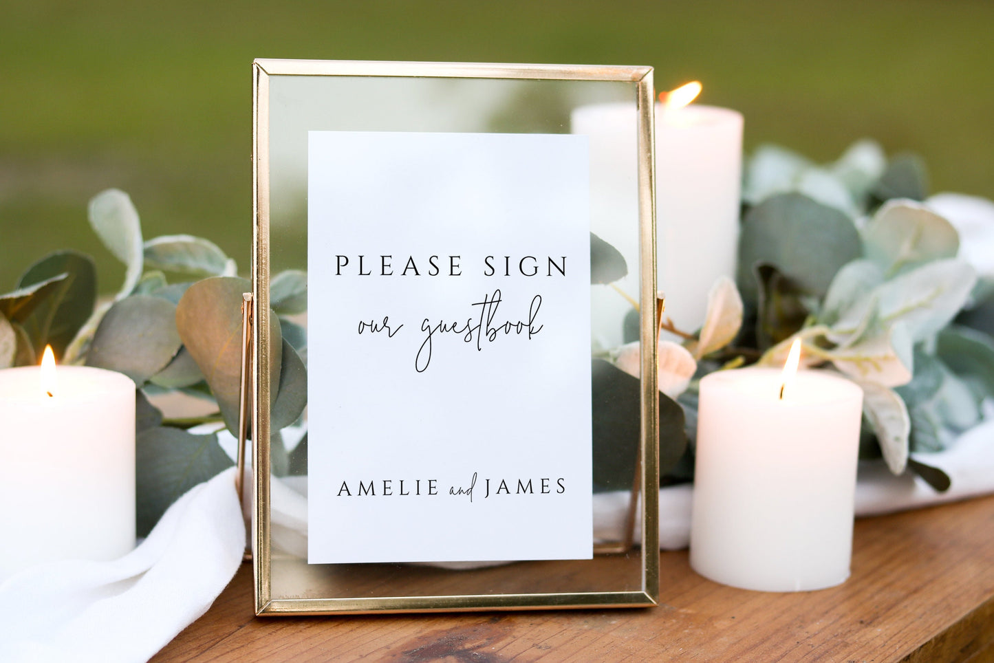 Amelie Modern Guestbook Sign Template