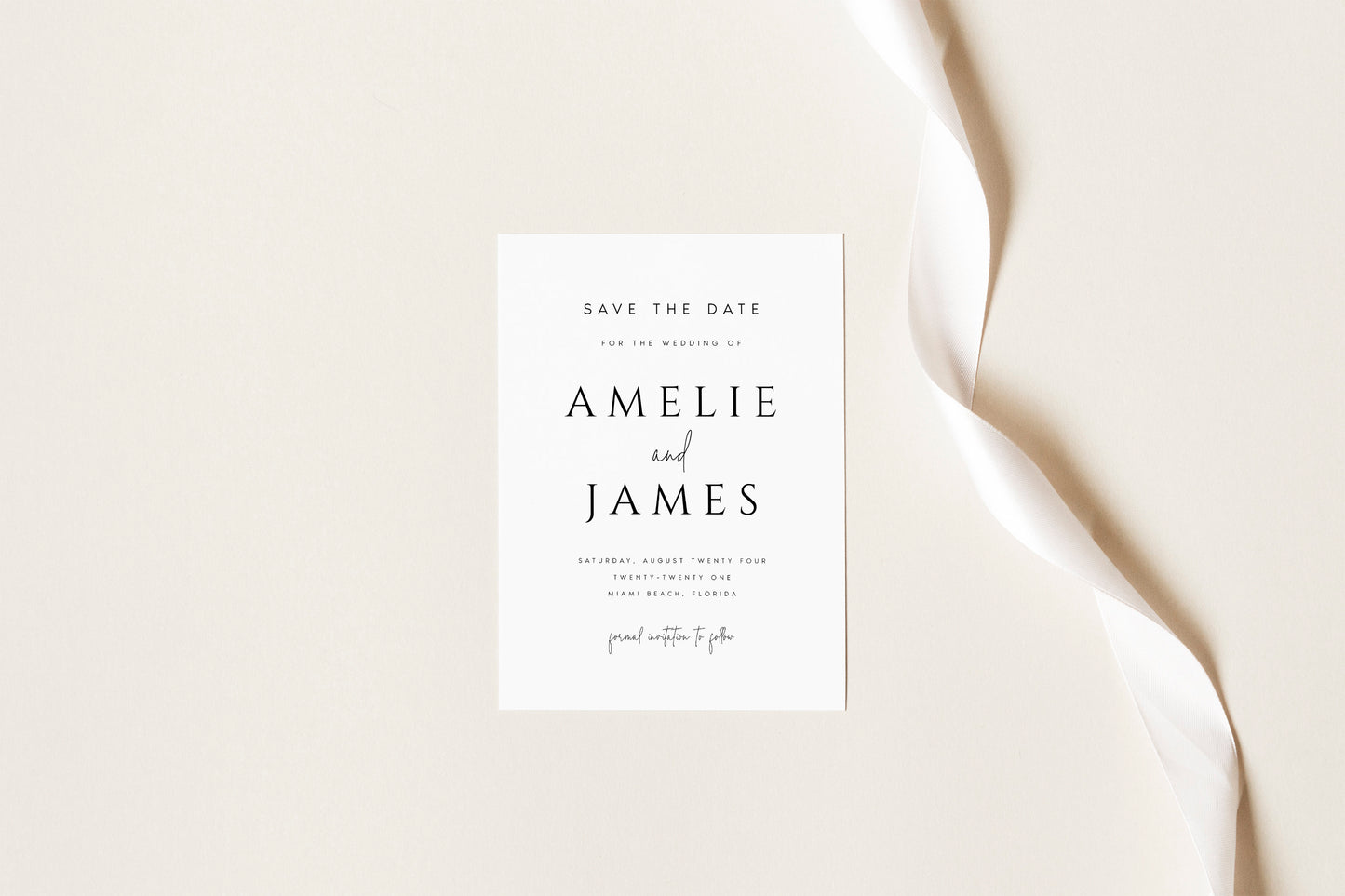 Amelie Save the Date Editable Template