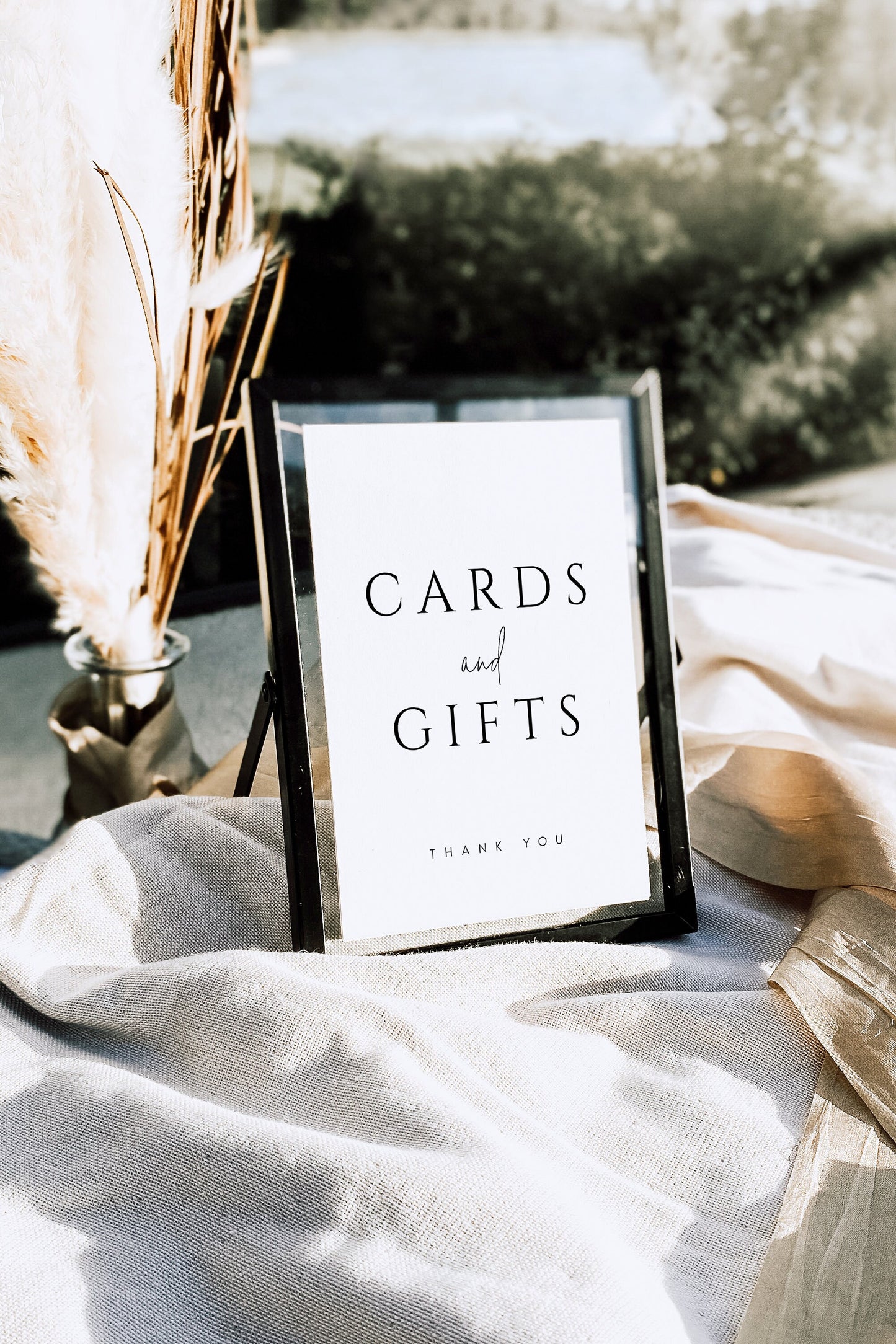 Amelie Modern Cards and Gifts Sign Template