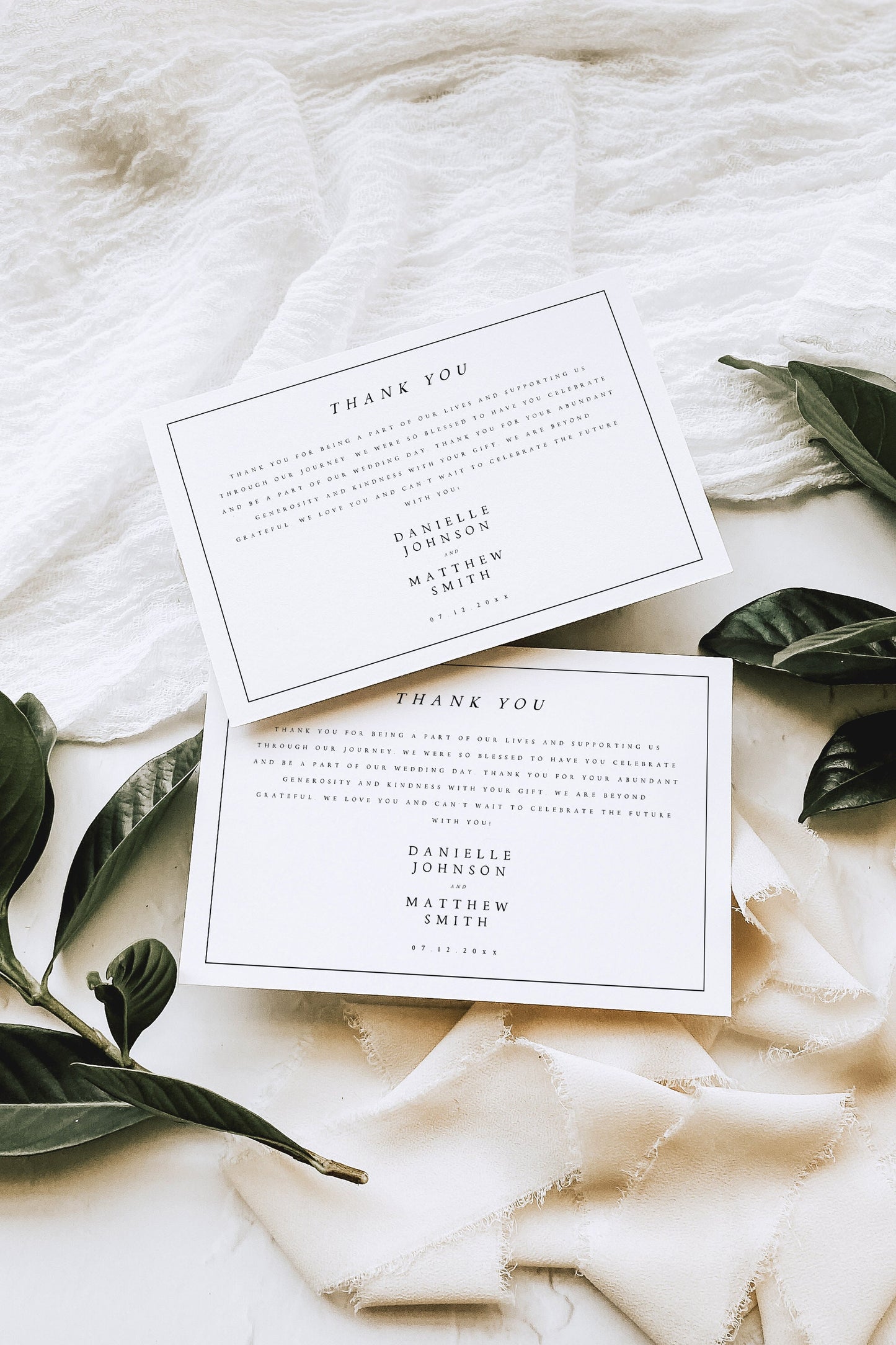 Danielle Minimalist Thank You Card Template
