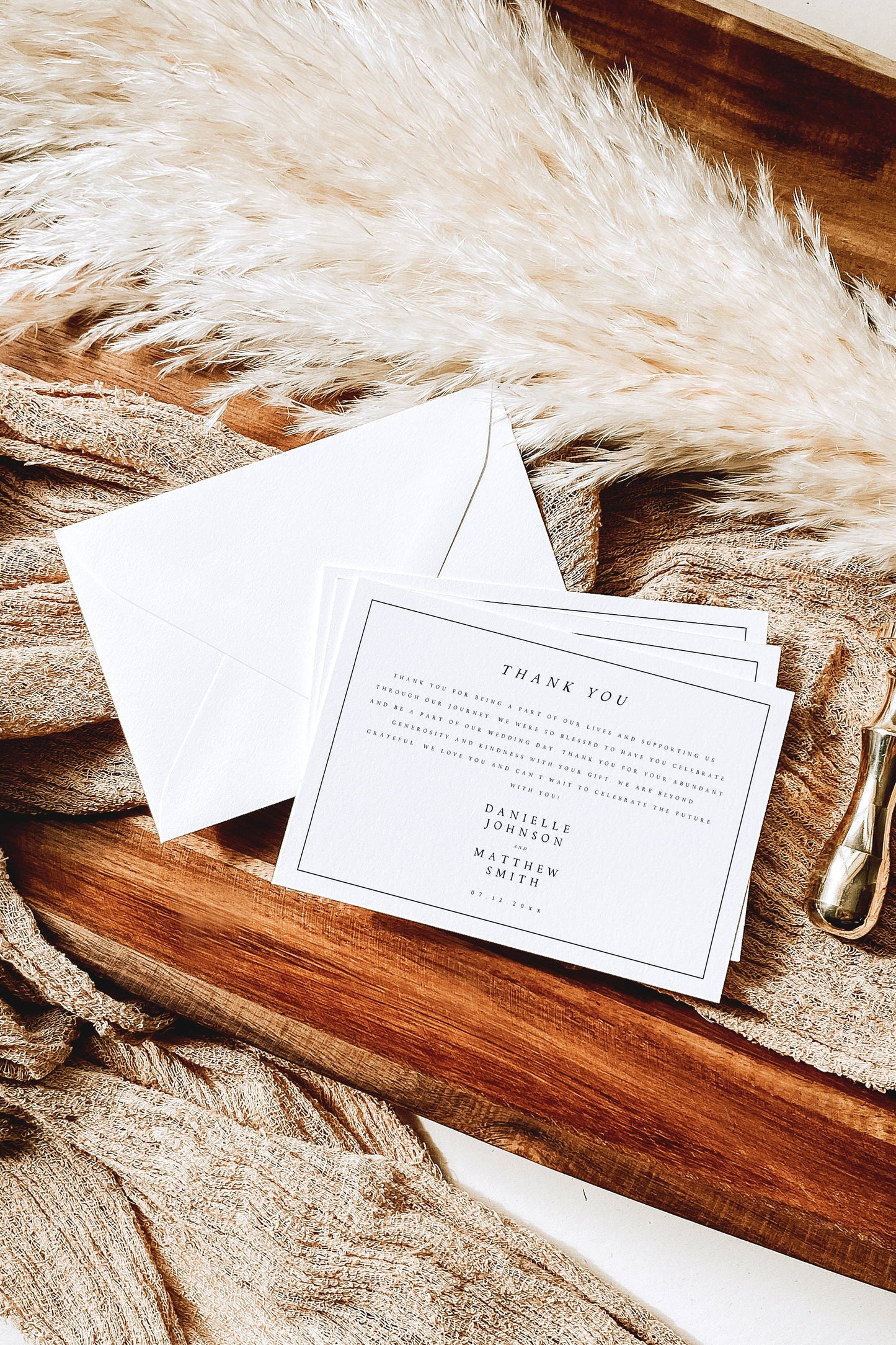 Danielle Minimalist Thank You Card Template