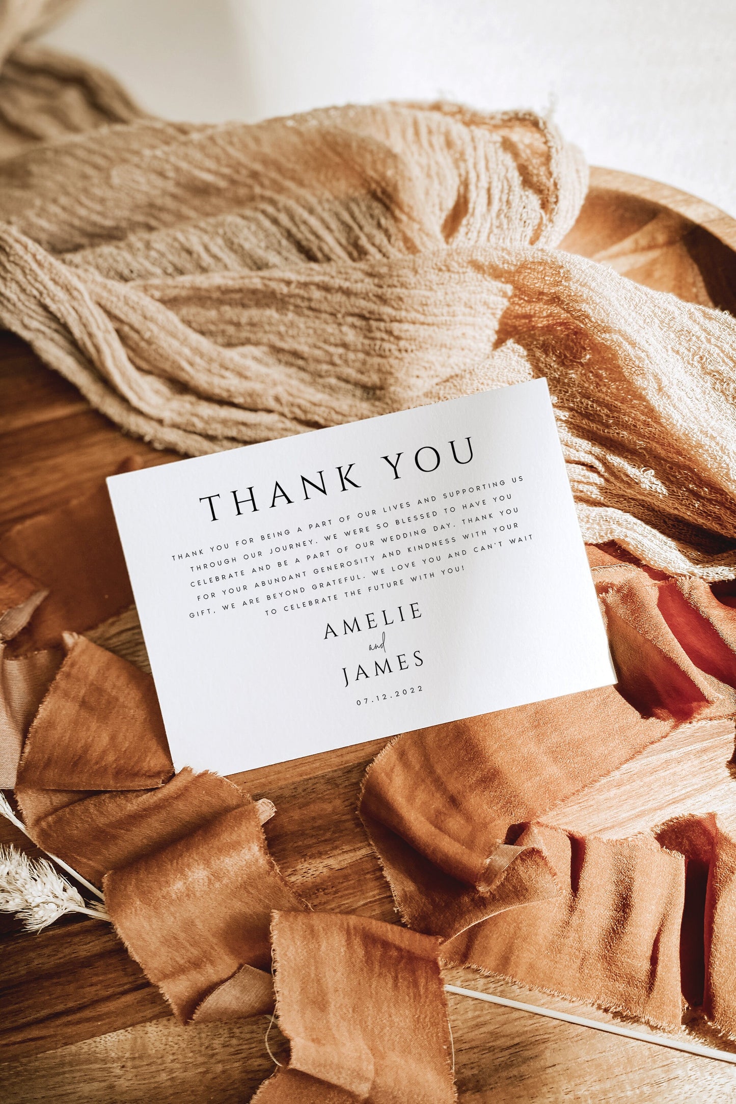 Amelie Minimalist Thank You Card Template