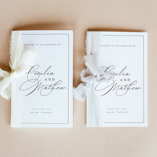 Cecilia Elegant Wedding Program Template