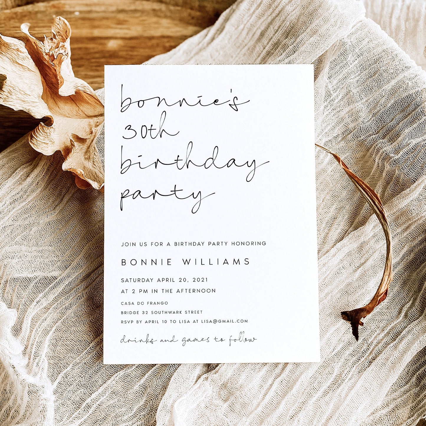 Bonnie Birthday Invitation Template