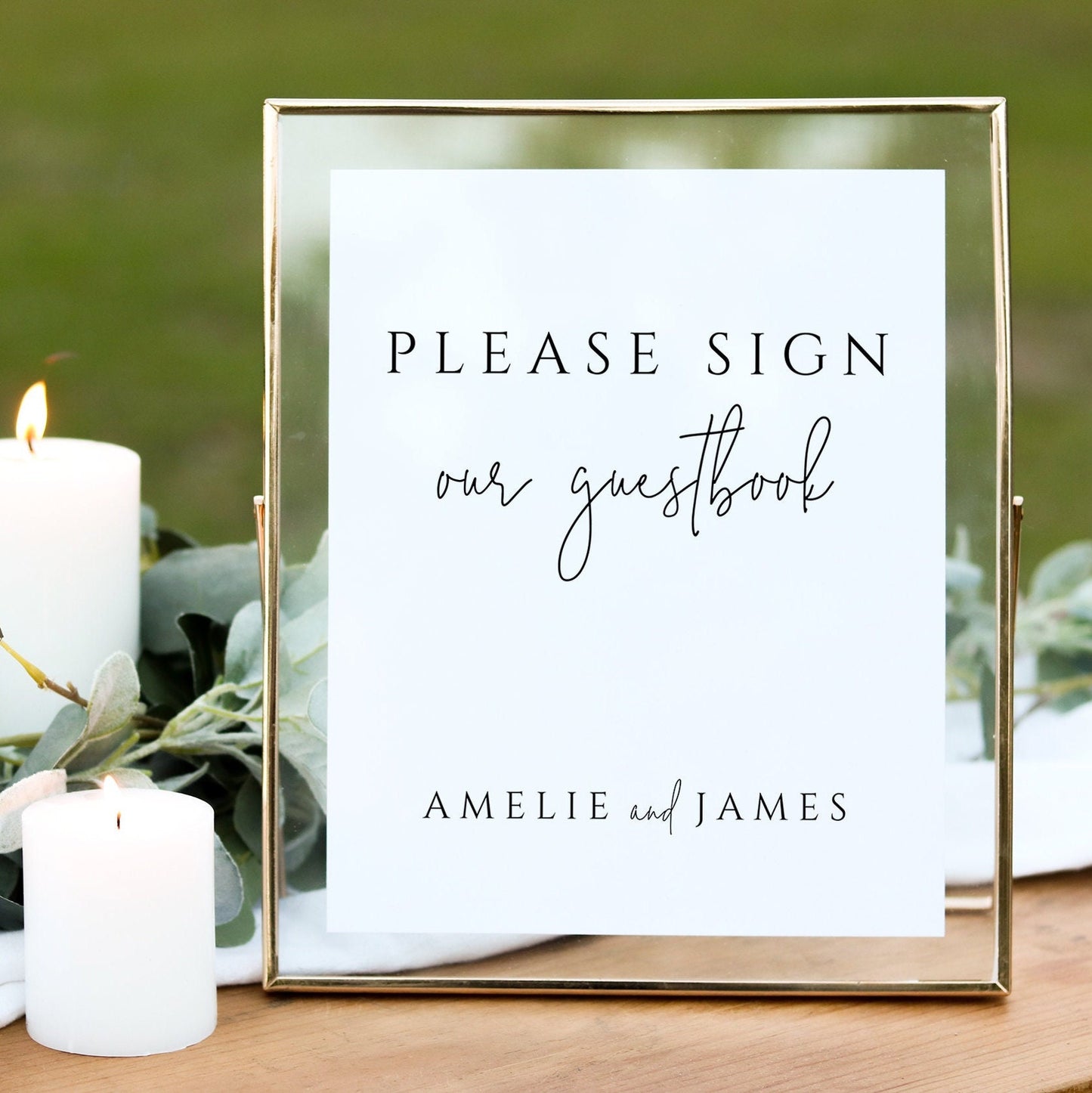 Amelie Modern Guestbook Sign Template