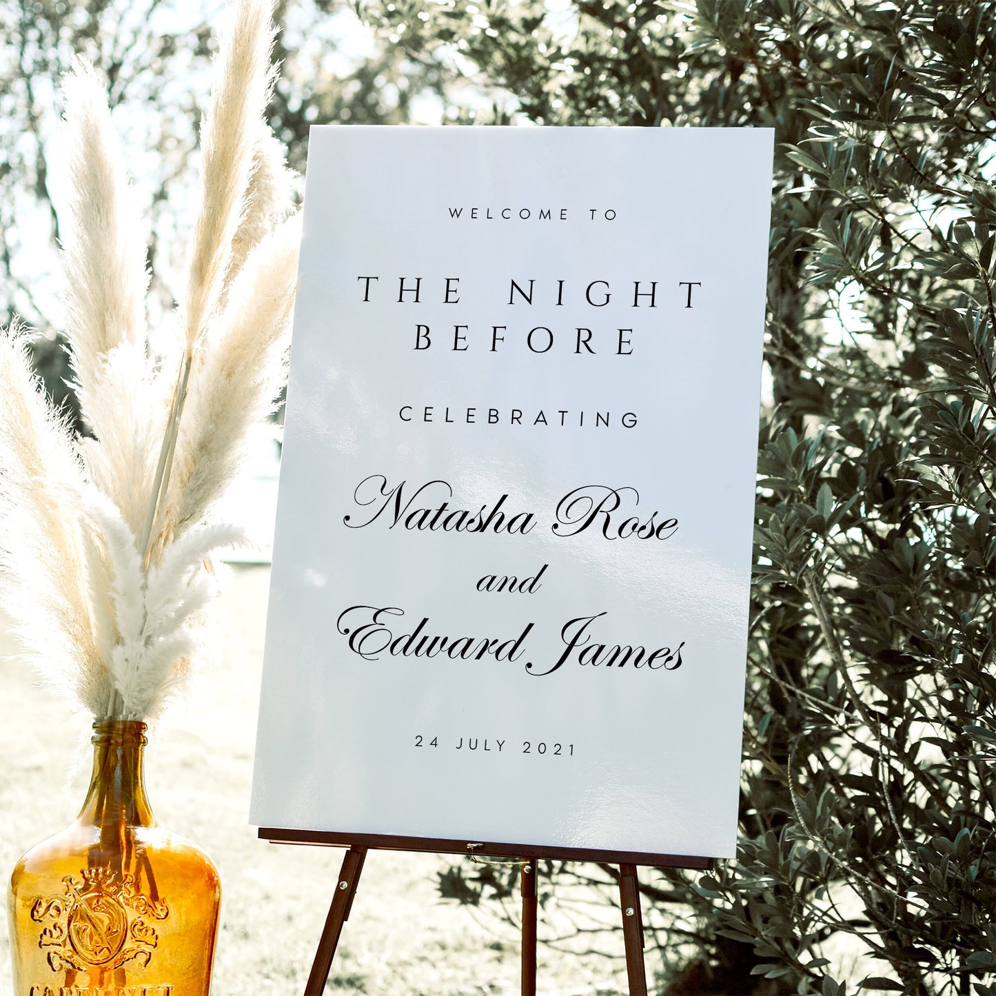 Natasha Rehearsal Dinner Welcome Sign