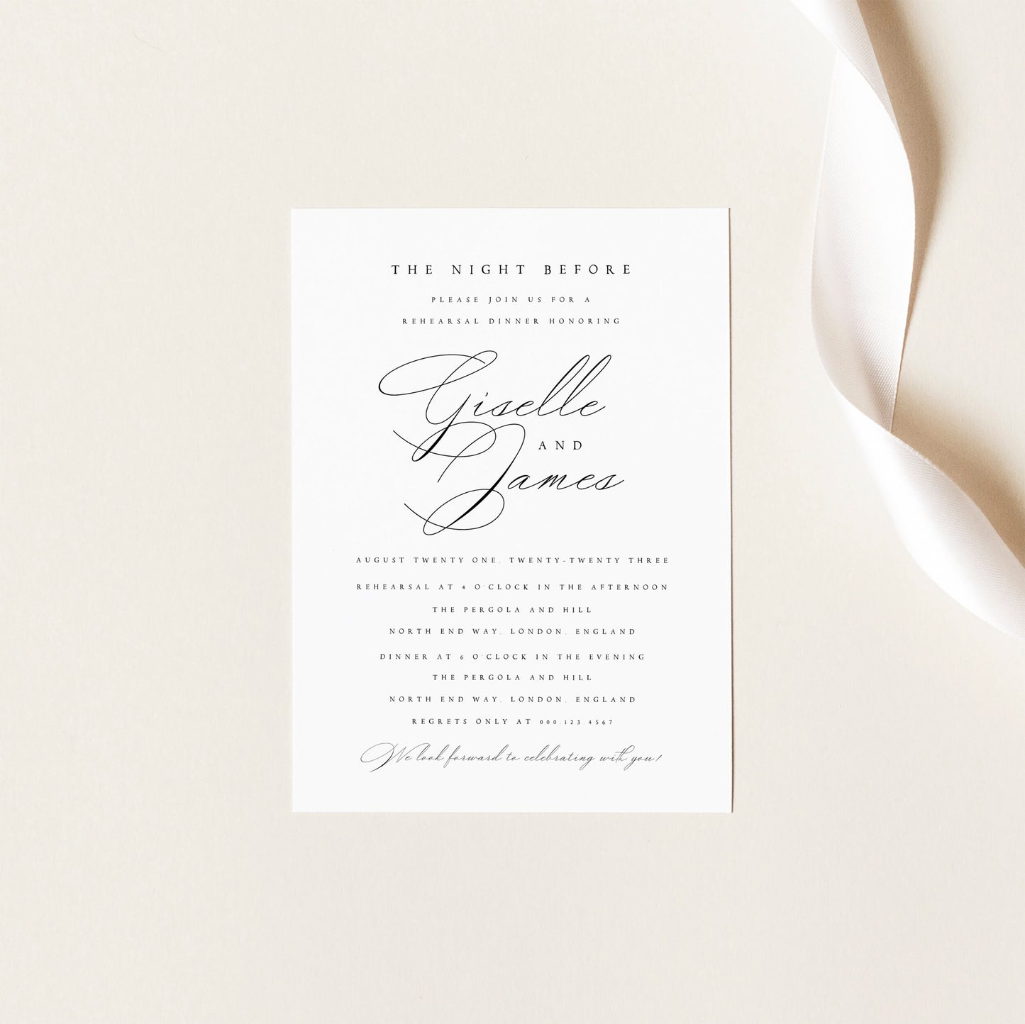 Giselle Wedding REHEARSAL Template