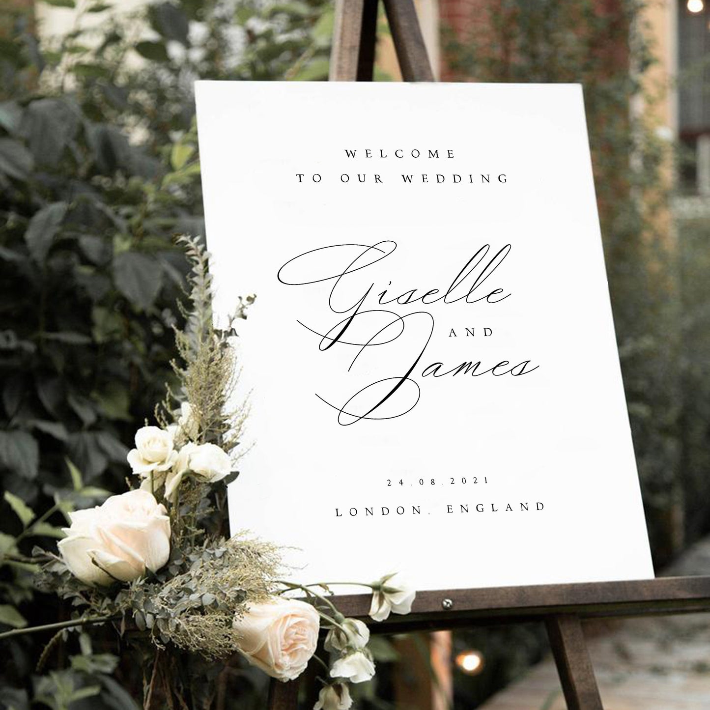 Giselle Classic Wedding Welcome Sign Template