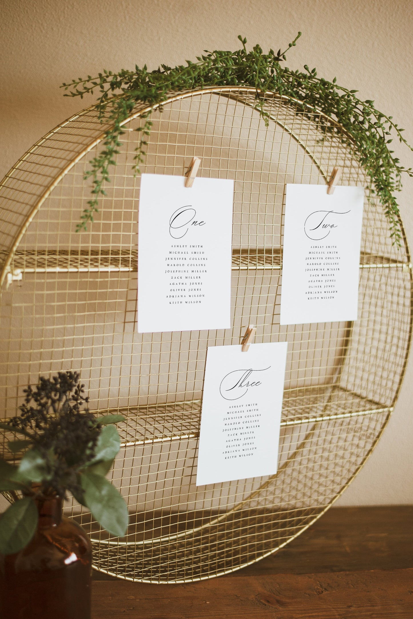 Giselle Minimalist Wedding Seating Card Template