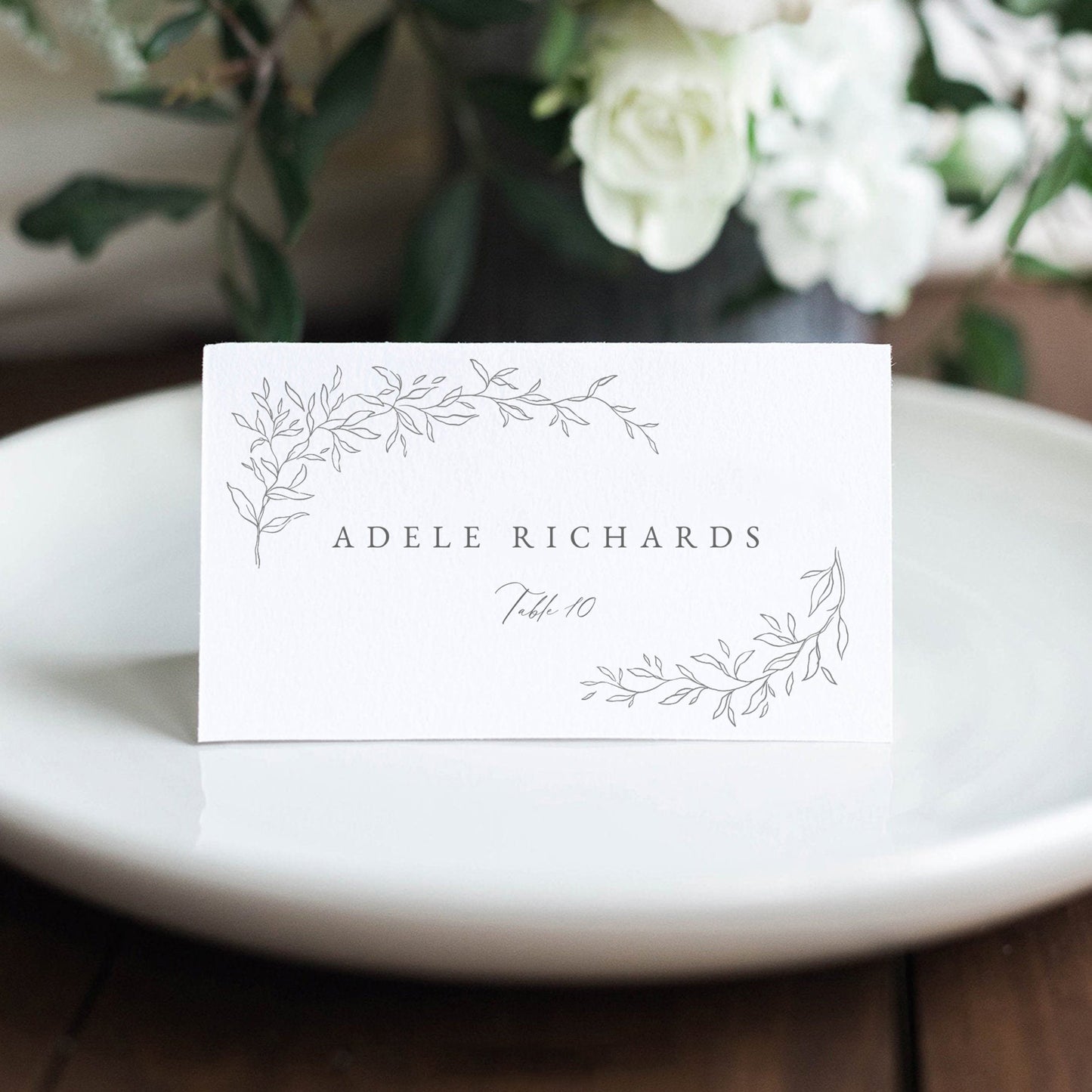 Adele Elegant Wedding Place Card Template