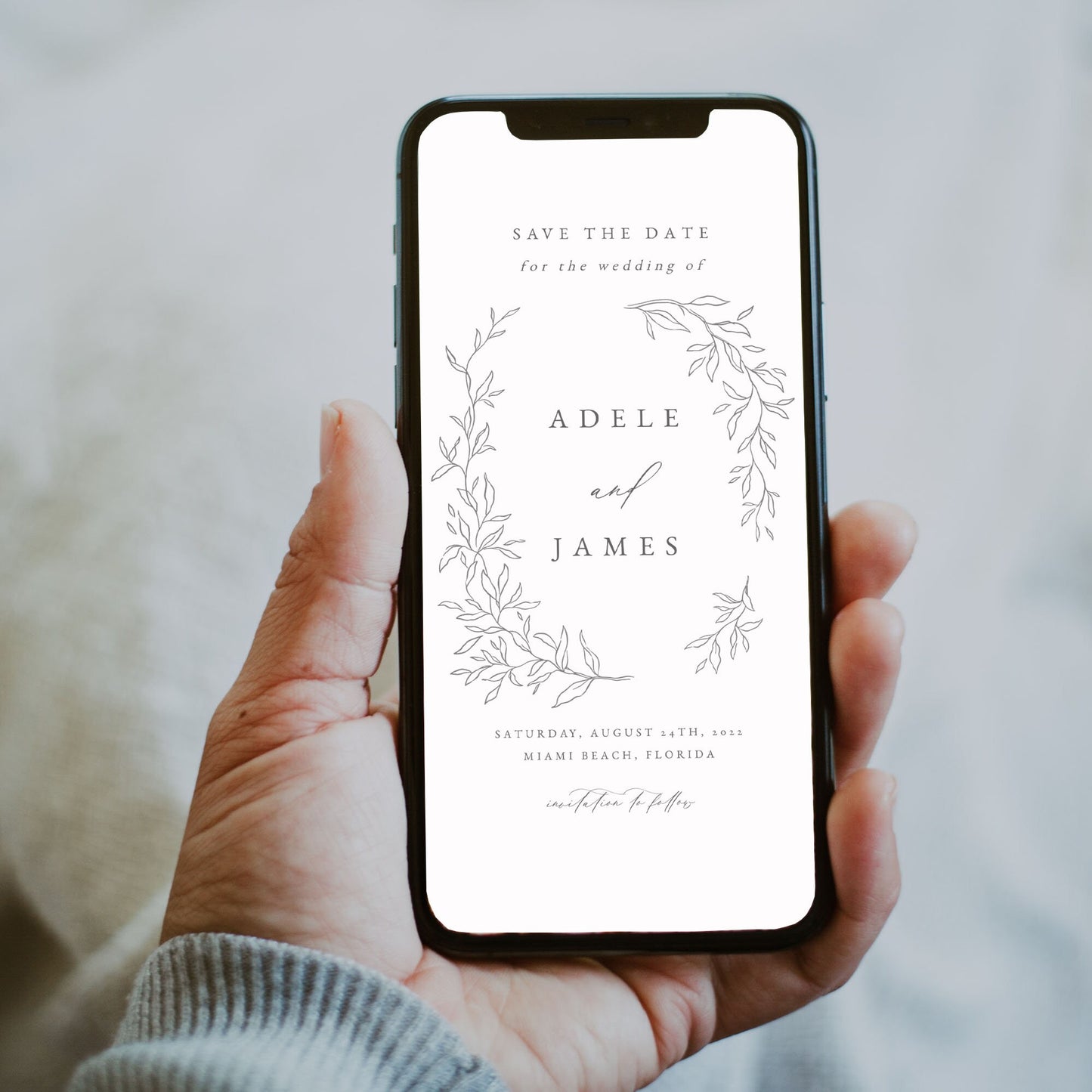 Adele Save the Date Electronic Invitation Template