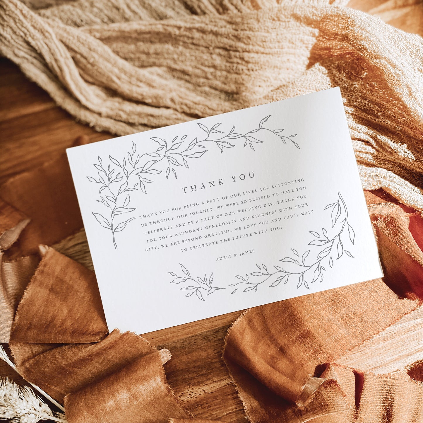 Adele Elegant Thank You Card