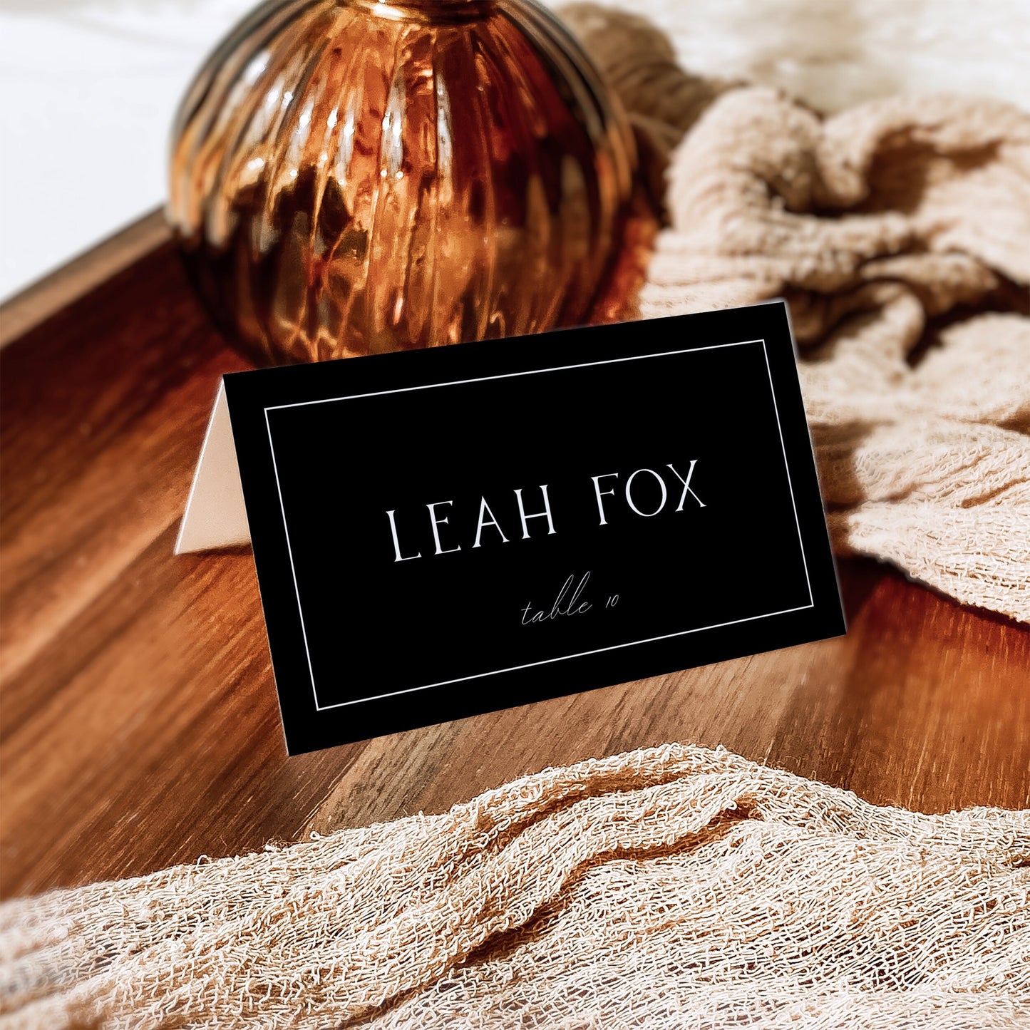 Leah MINIMAL Wedding Place Cards Template