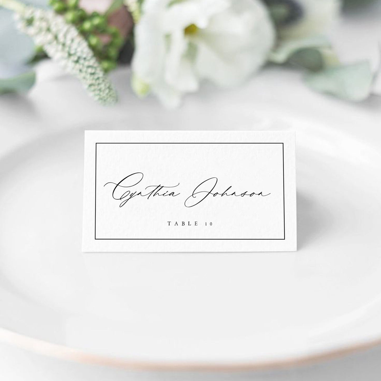 Cynthia Wedding Place Card Template