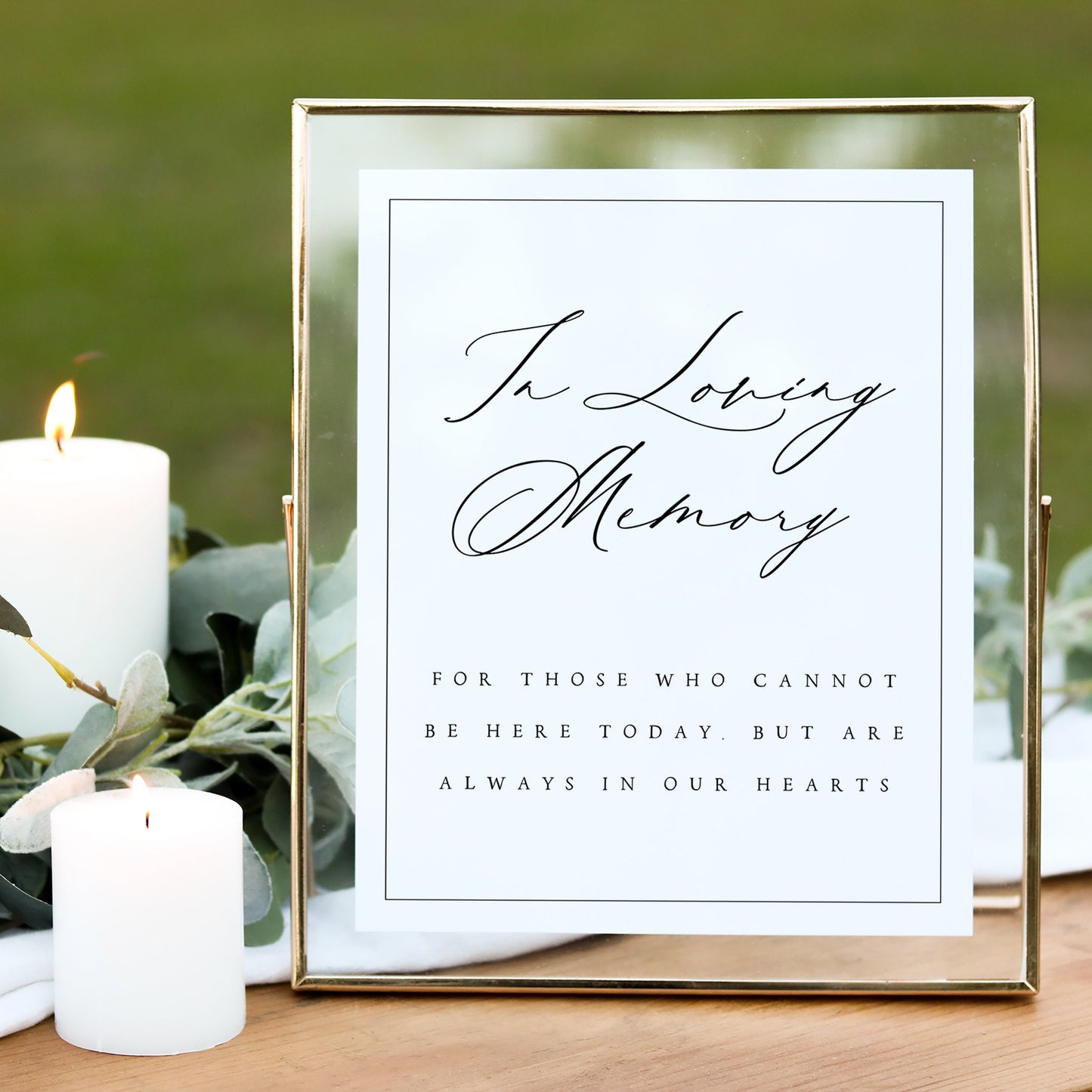 Cynthia In Loving Memory Sign Template
