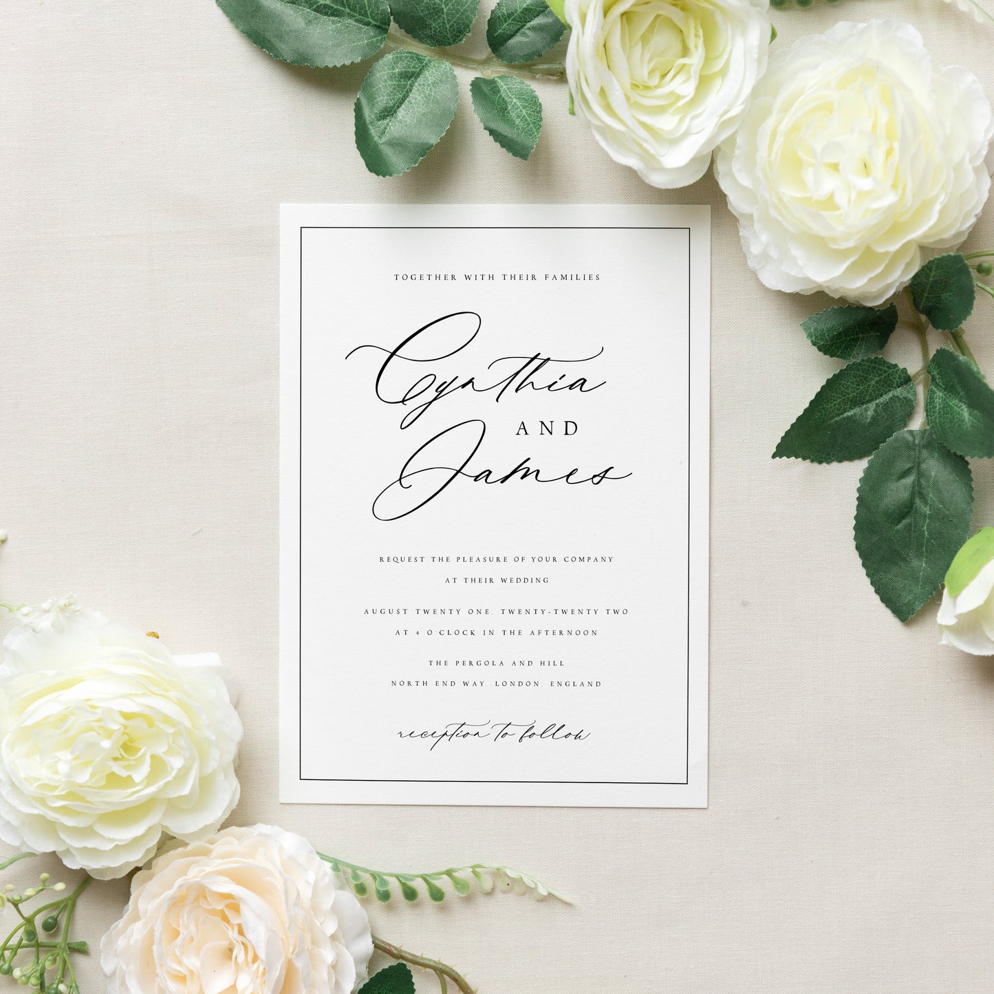 Cynthia Editable Wedding Invitation Template