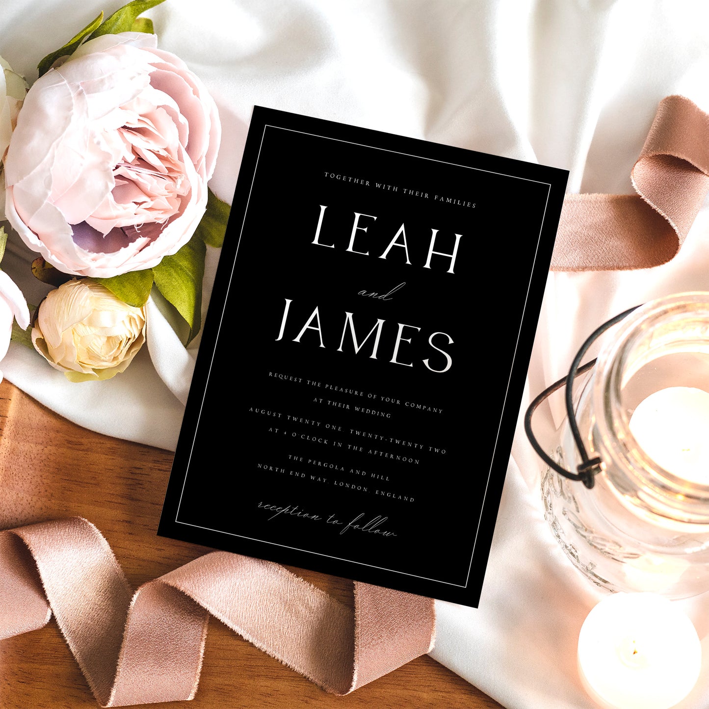 Leah Modern Wedding Invitation Template