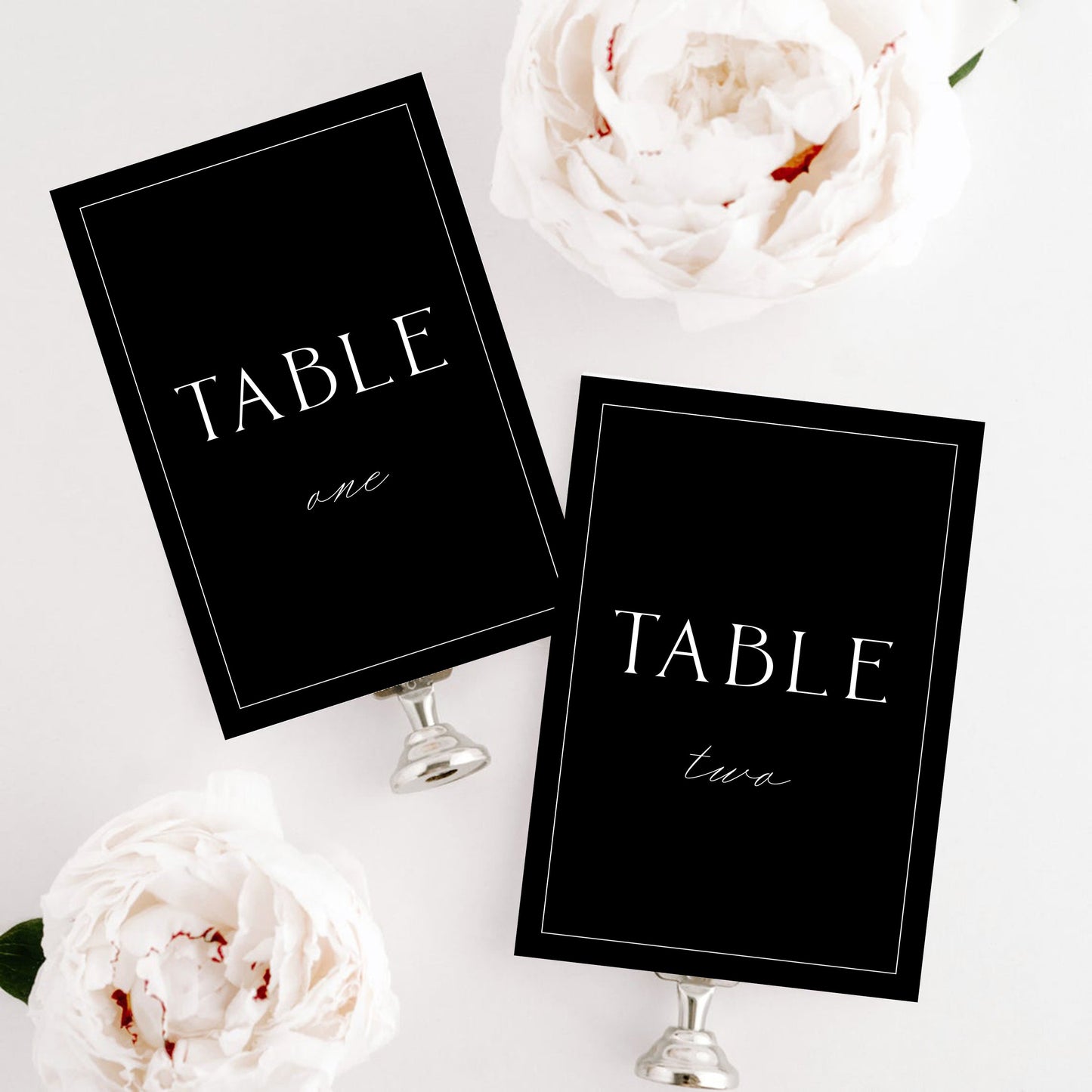 Leah Minimalist Elegant Table Number Template