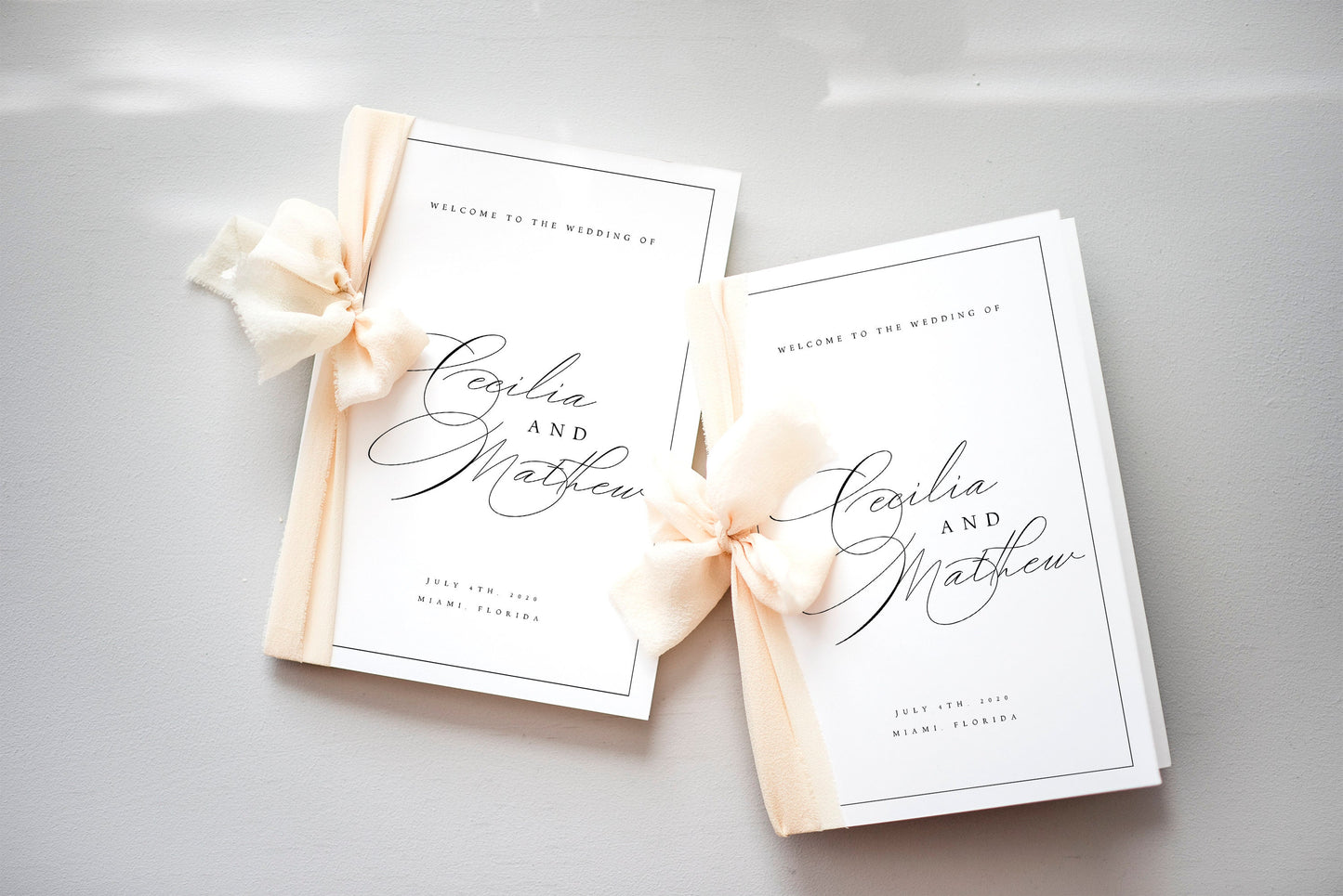 Cecilia Folded Wedding Program Template