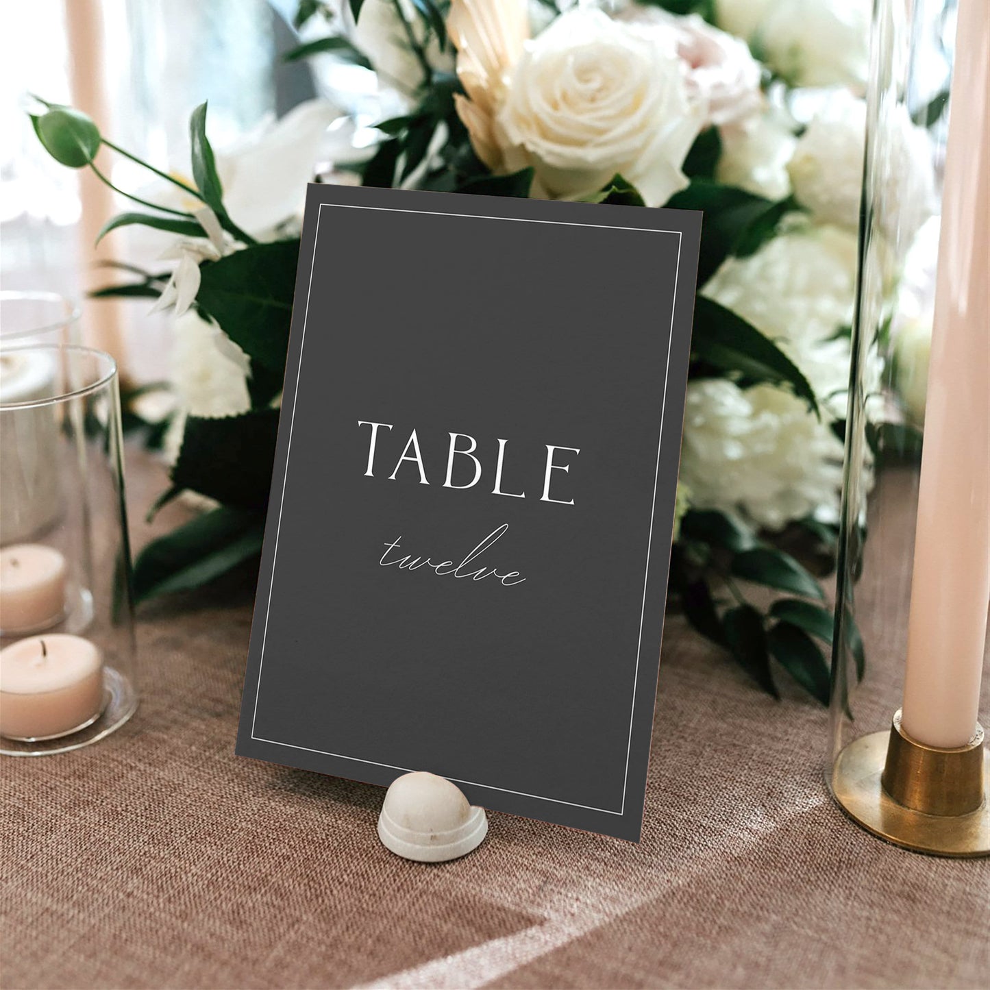 Anya Minimalist GREY Table Number Template