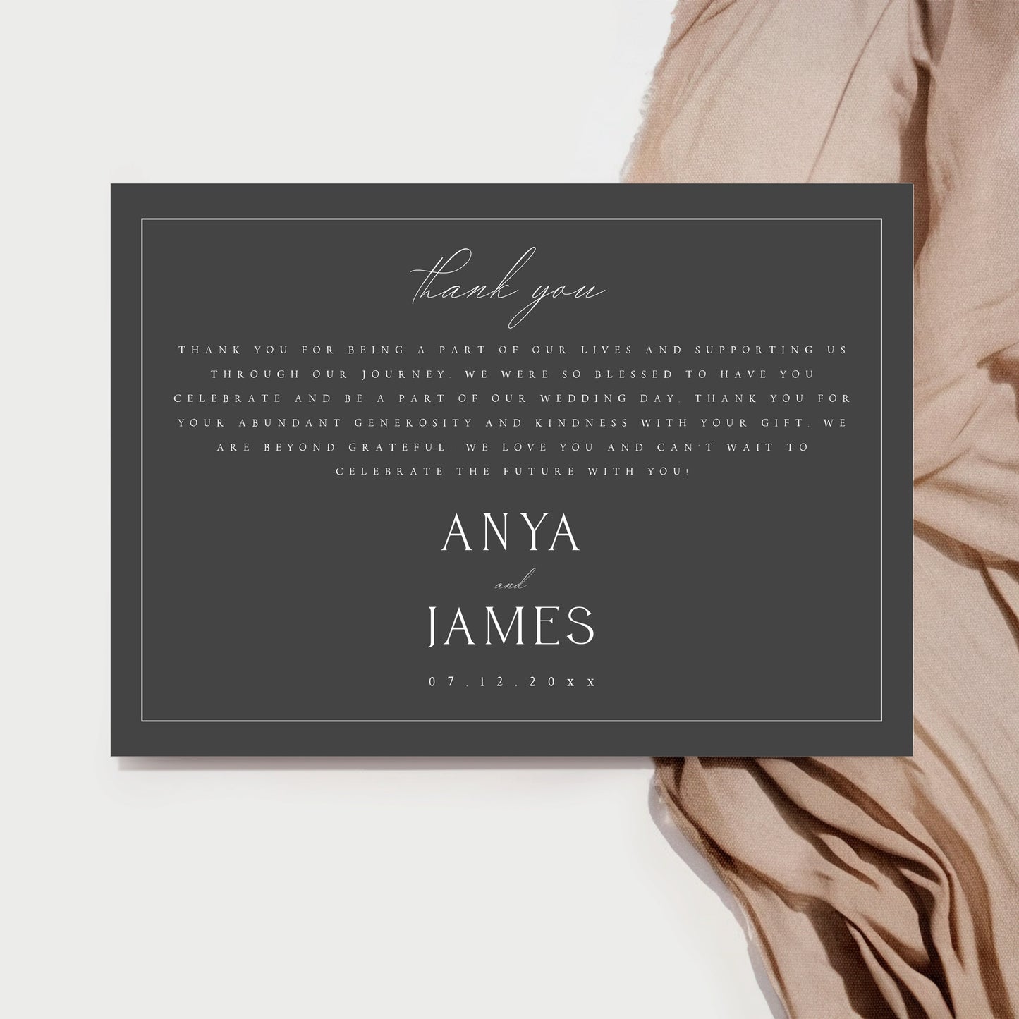 Anya Elegant Thank You Card Template