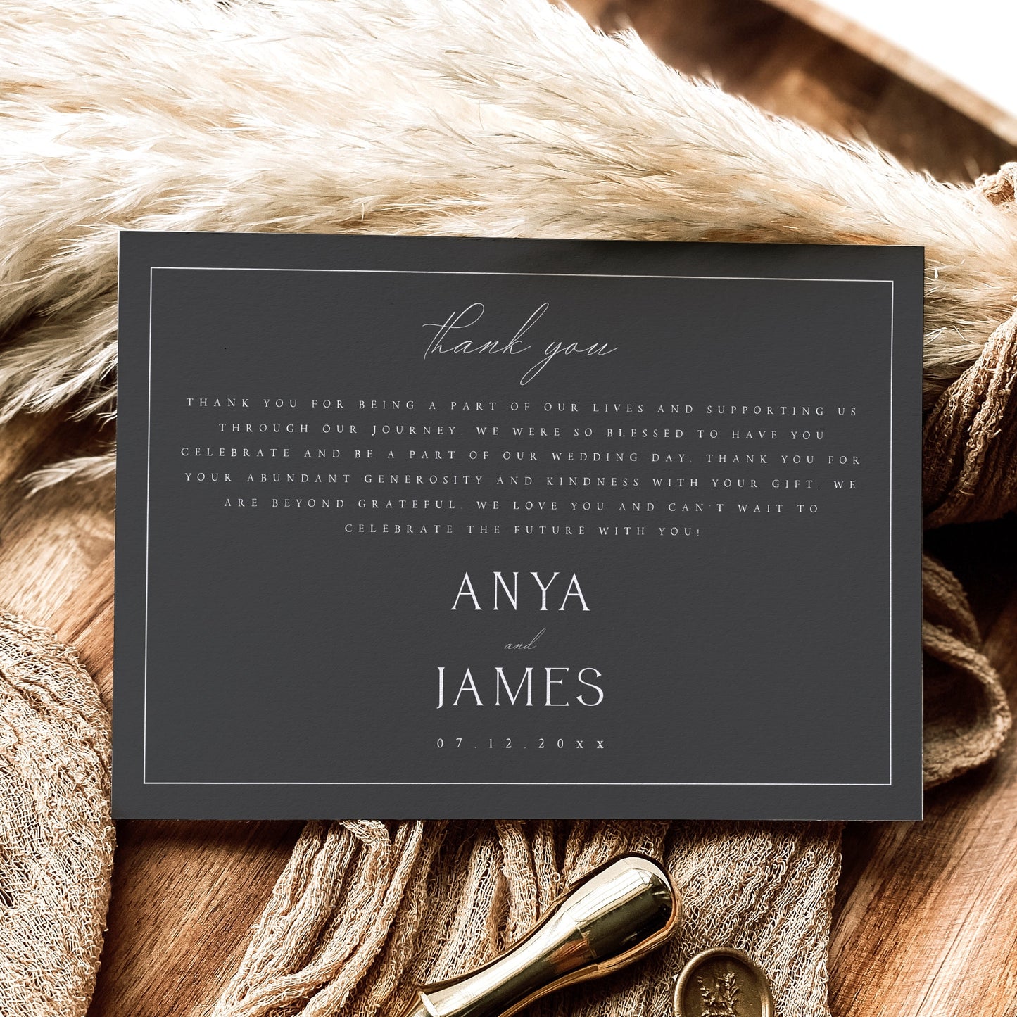 Anya Elegant Thank You Card Template