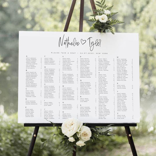 Nathalie Wedding Seating Chart Template