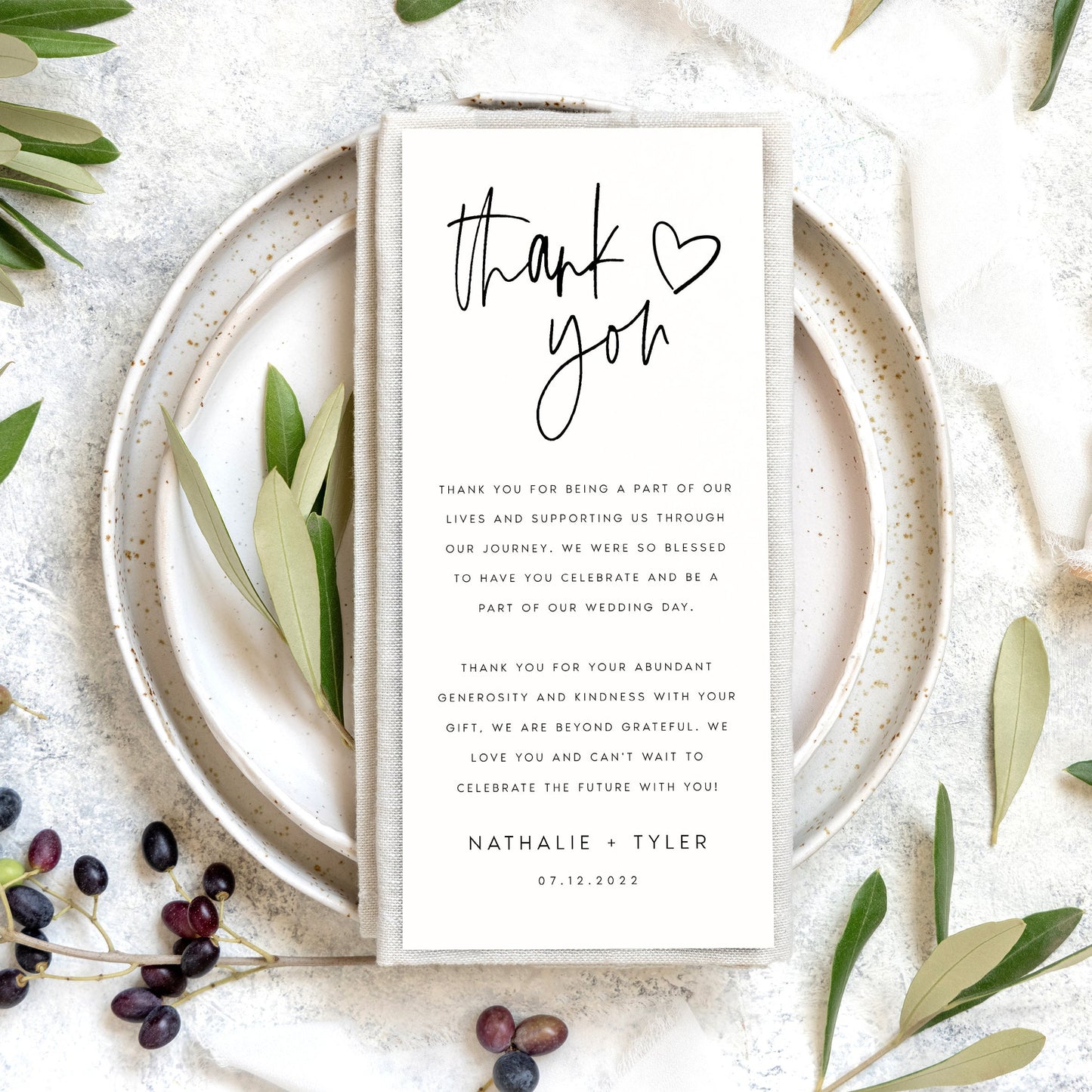 Nathalie Thank You Cards