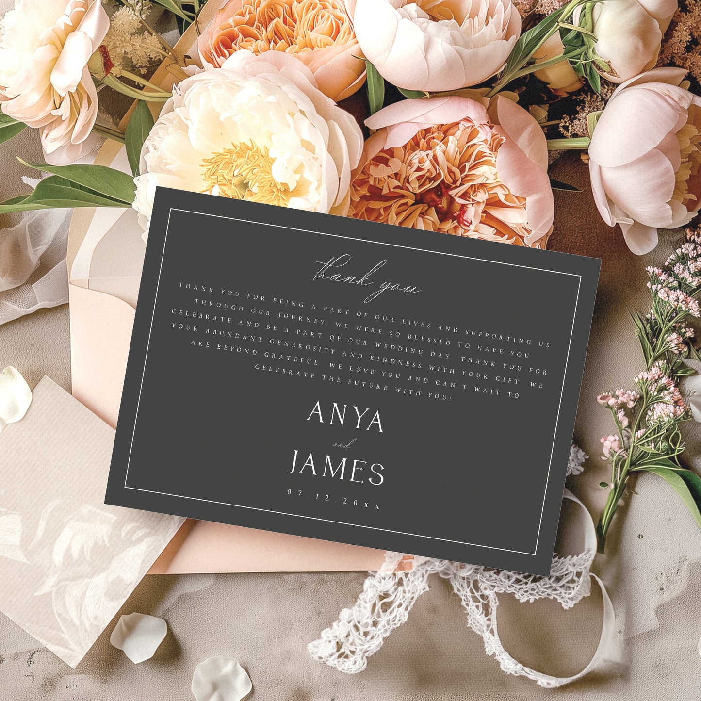 Anya Elegant Thank You Card Template