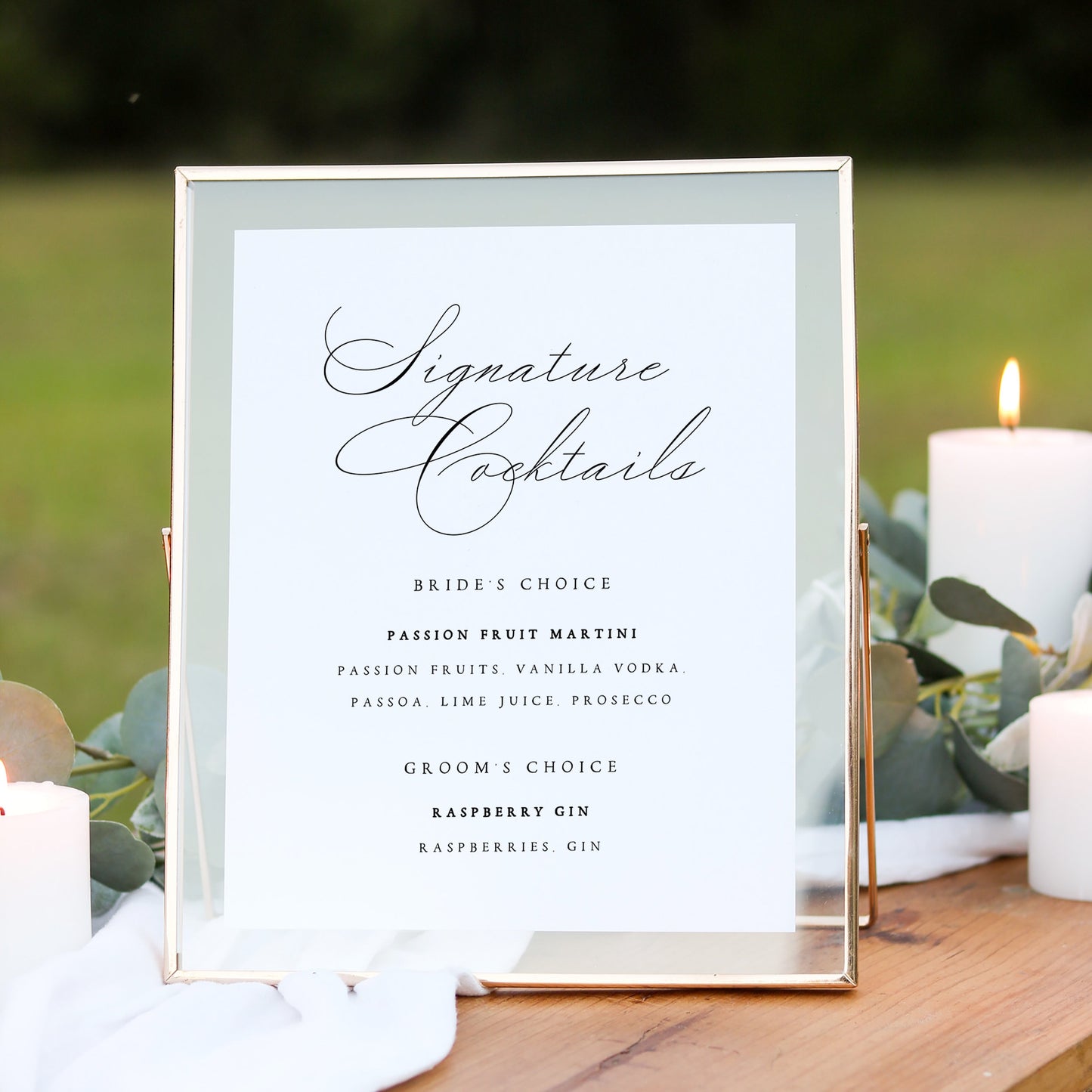 Giselle Classic Wedding Signature Drink Sign Template