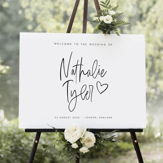 Nathalie Wedding Welcome Sign