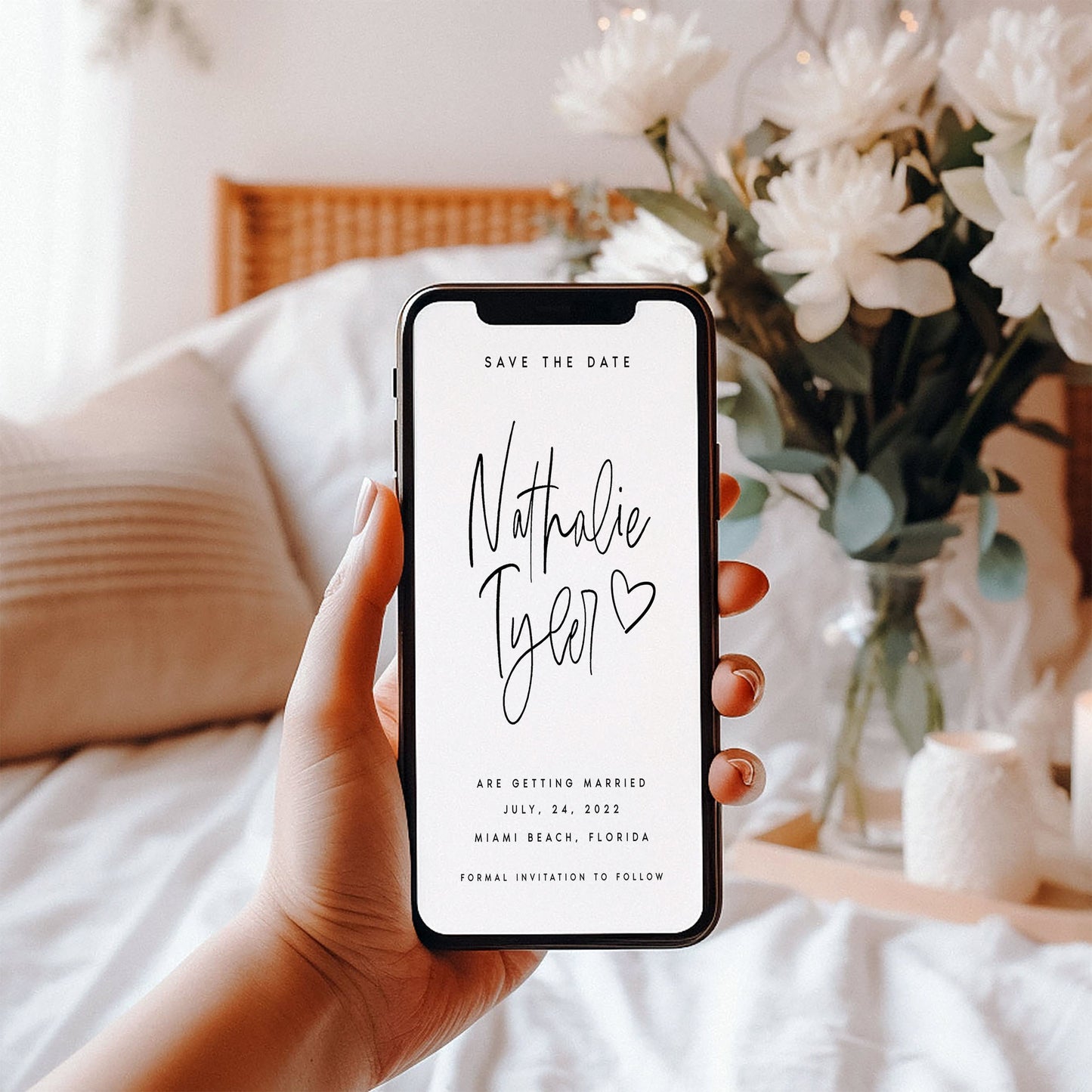 Nathalie Wedding Save the Date Evite Template