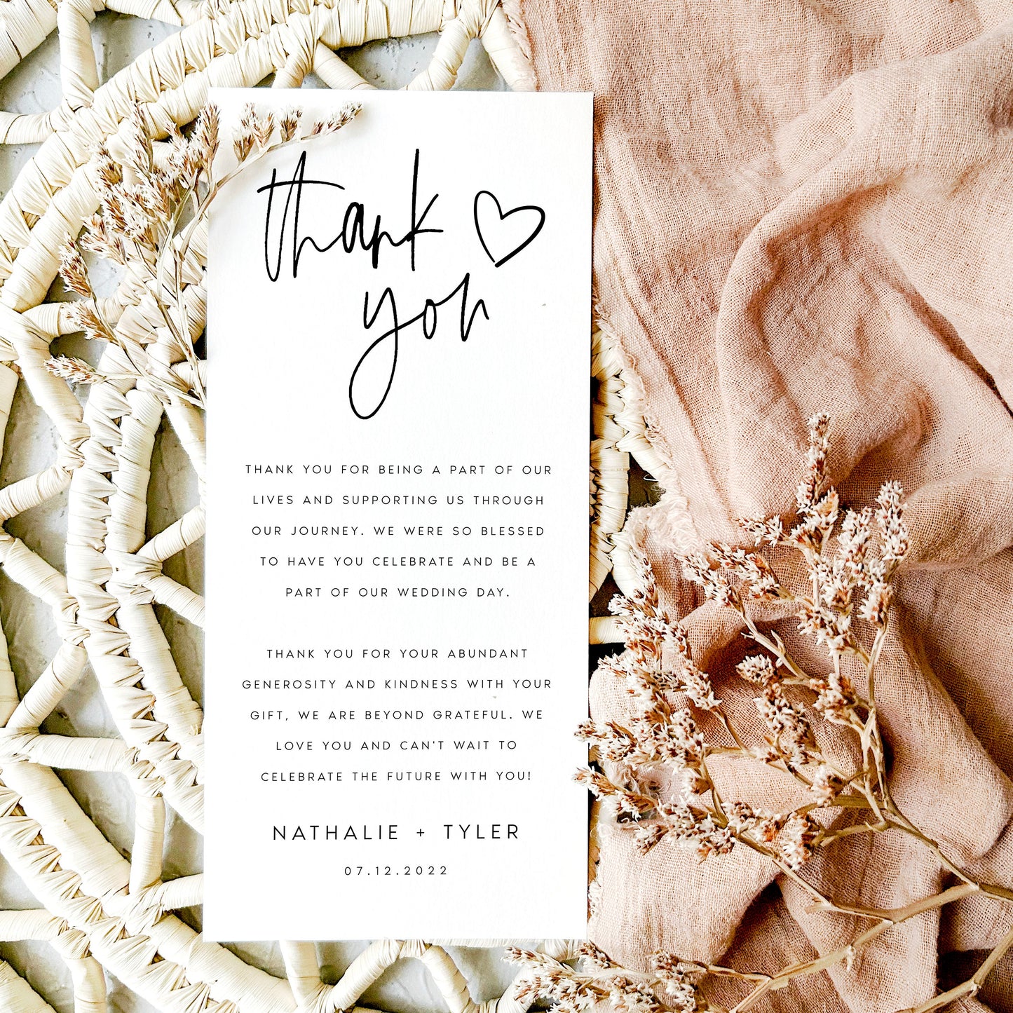 Nathalie Wedding Thank You Cards