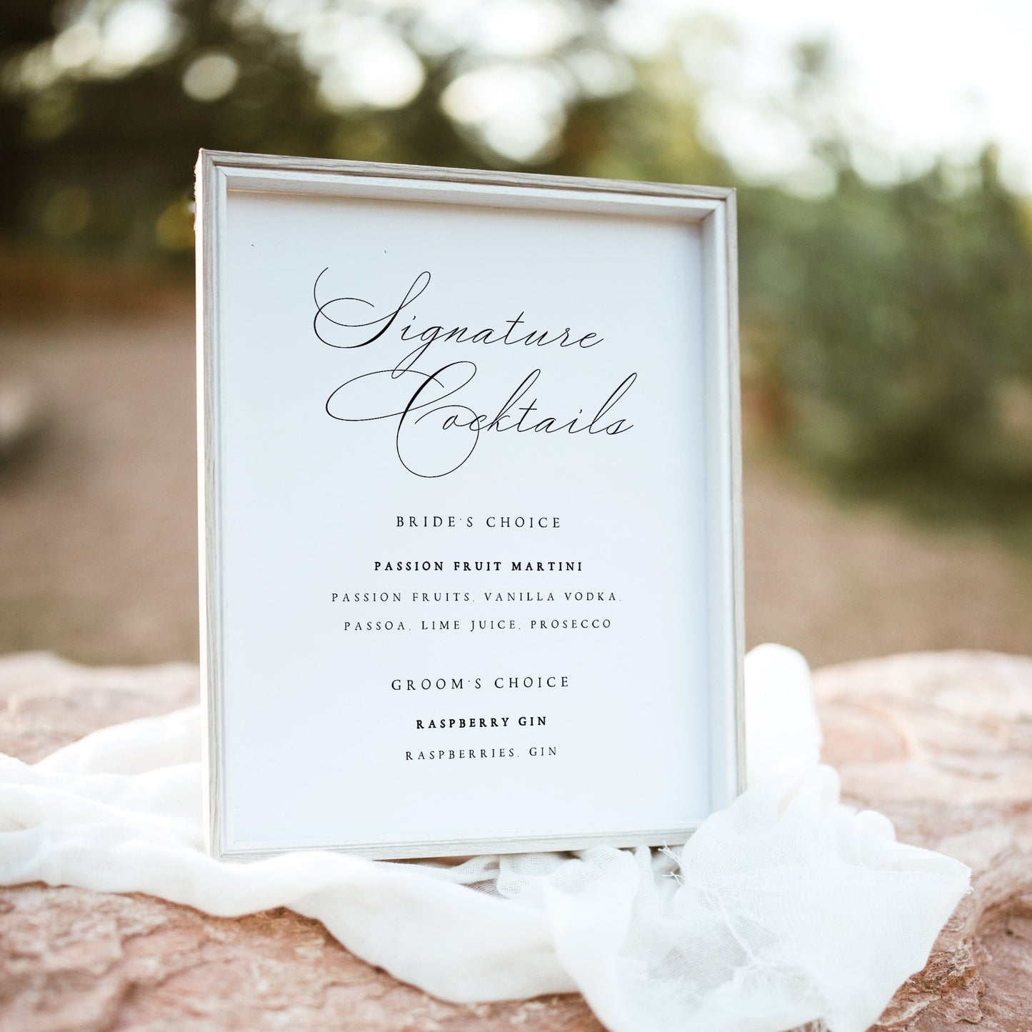 Giselle Classic Wedding Signature Drink Sign Template