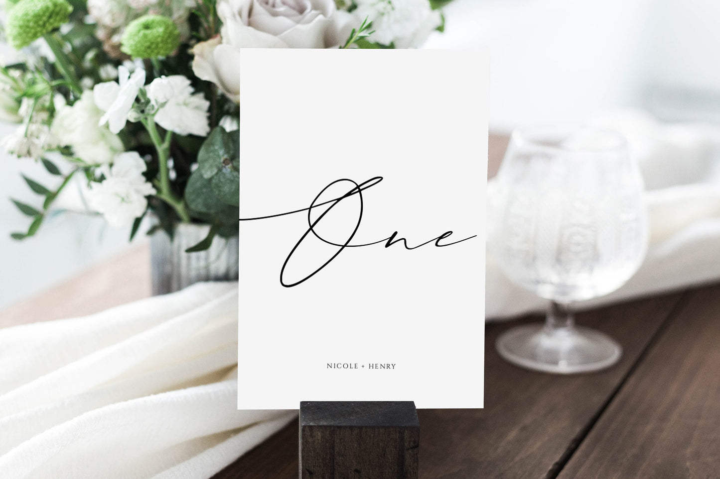 Nicole Table Number Template