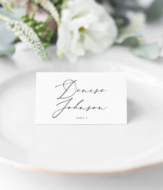 Nicole Script Place Card Template