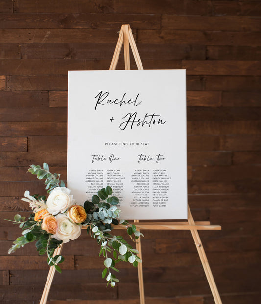 Wedding Seating Chart Template