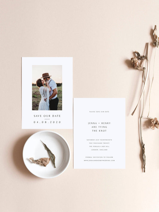 Double-Sided Photo Save the Date Template