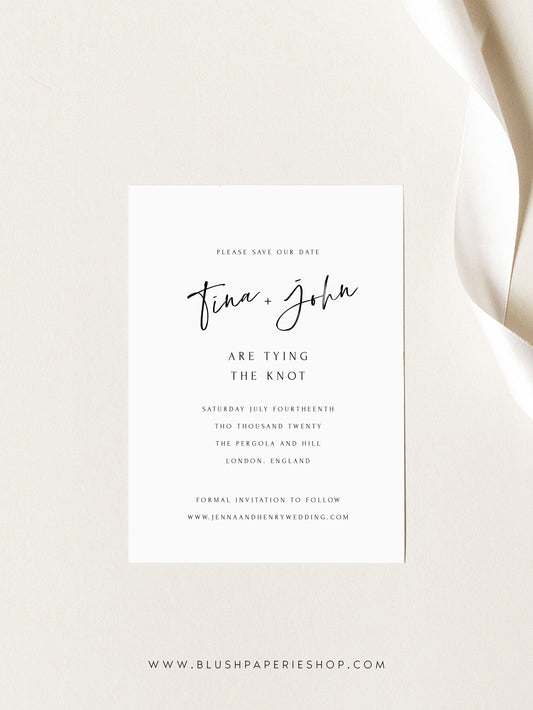 Minimalist Save the Date Template